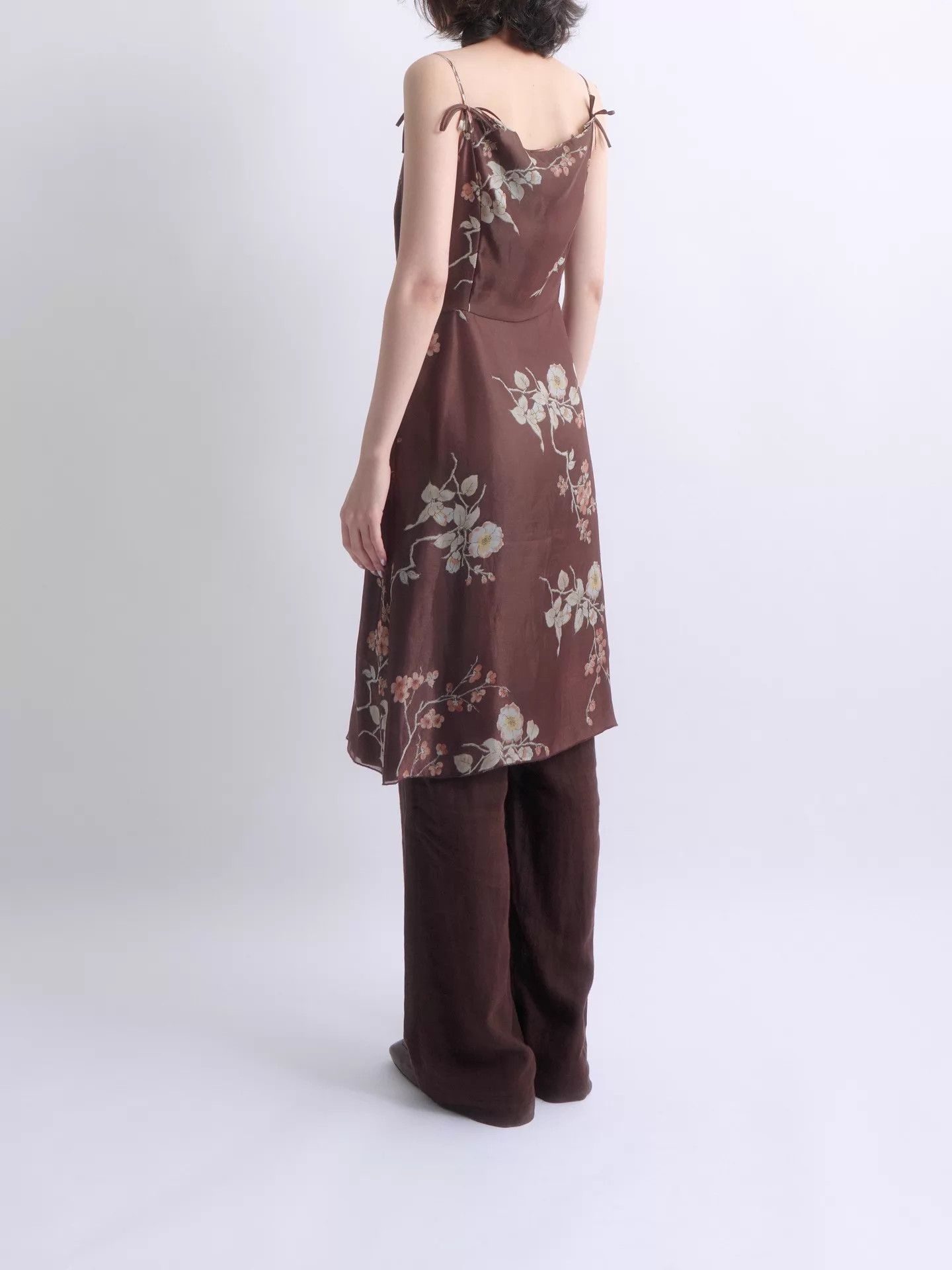 Gianfranco Ferre GIANFRANCO FERRE 90s Studio Silk Floral A-Line Cami Dress Size S / US 4 / IT 40 - 3 Thumbnail