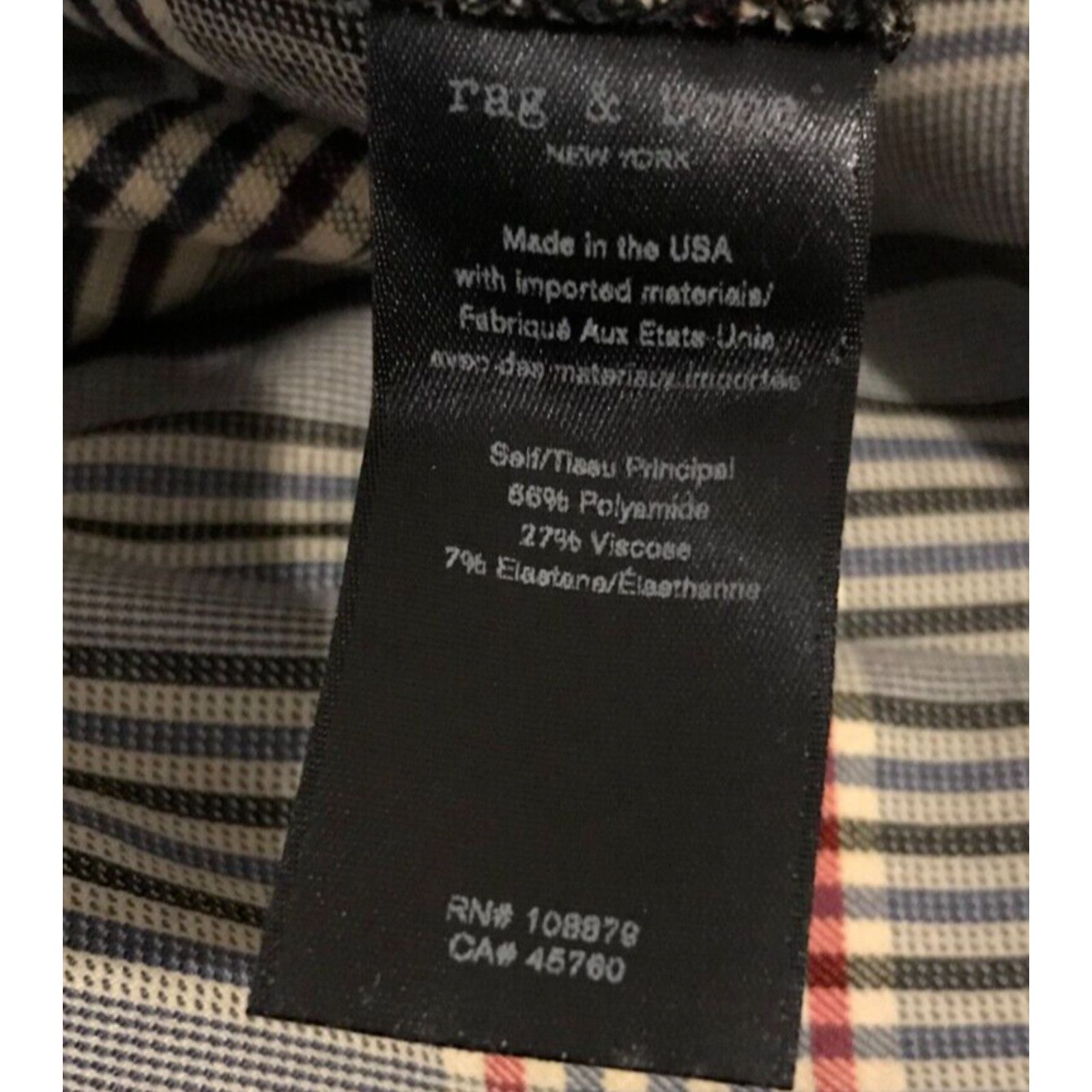 Rag & Bone RAG & BONE Simone Checked Skinny Blue Multi Pants - 2 - NWT Size 26" / US 2 / IT 38 - 12 Thumbnail