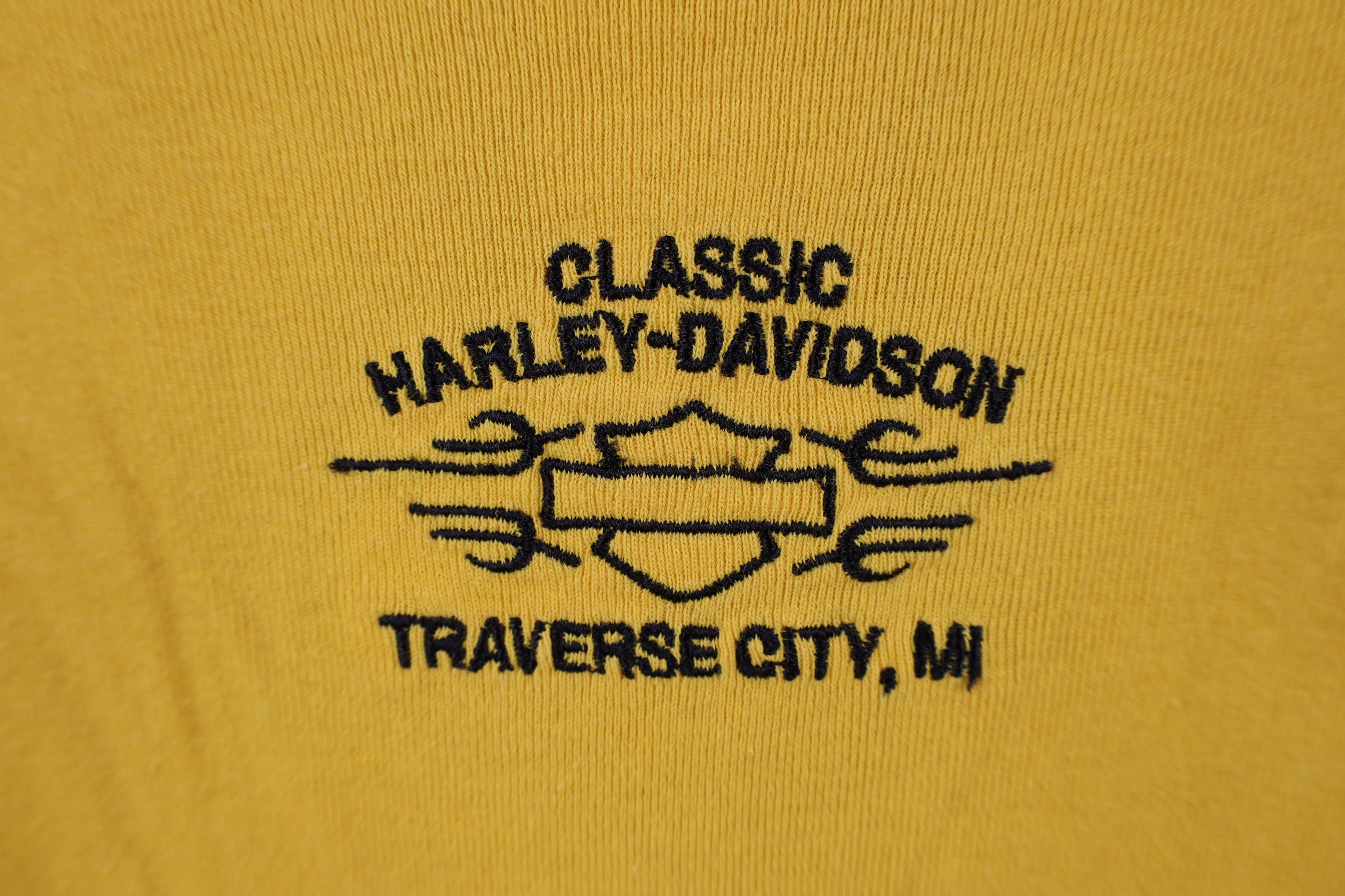 Harley Davidson Vintage Y2K Harley Davidson Tribal Ribbed Knit T-Shirt Size L / US 10 / IT 46 - 11 Thumbnail