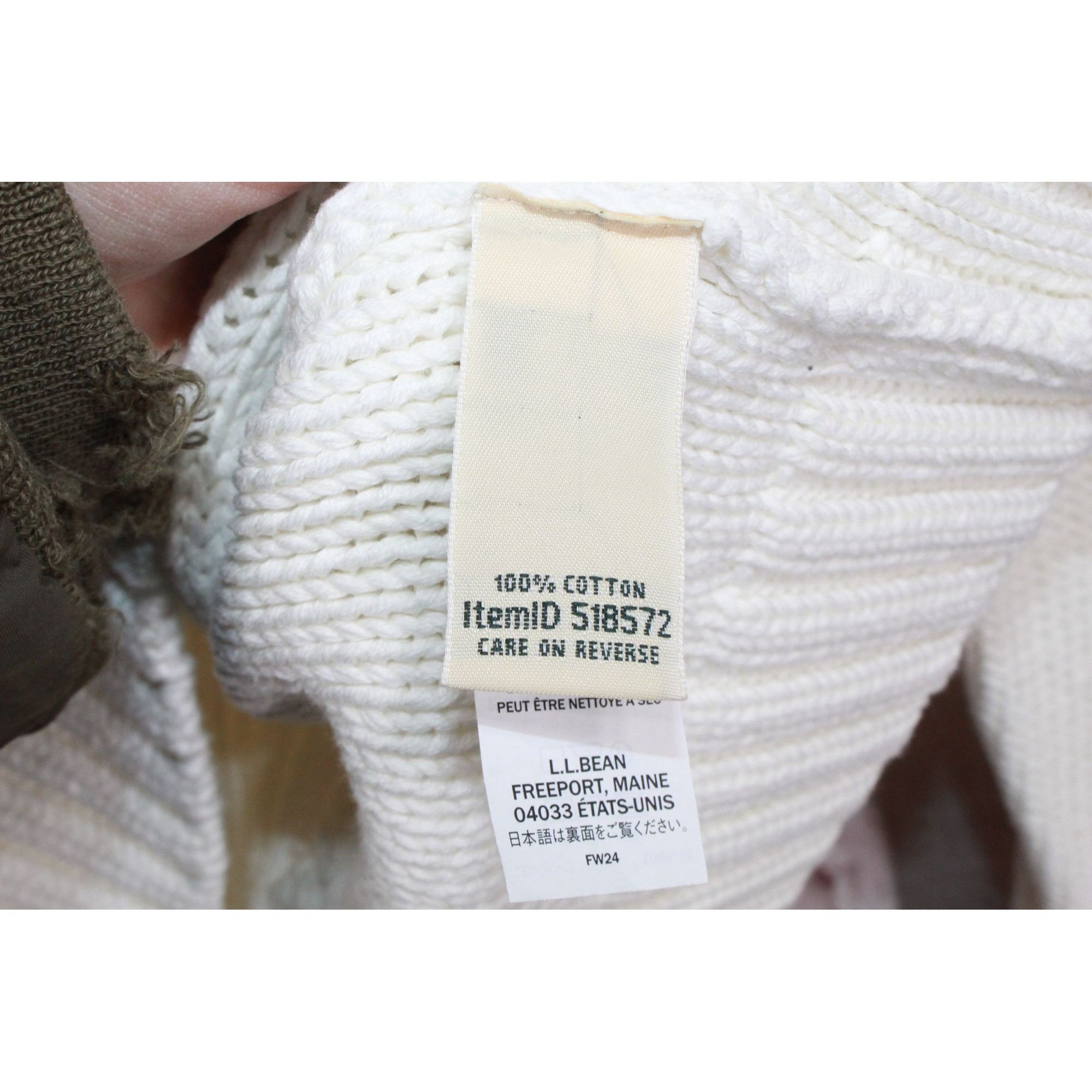 L.L. Bean LL Bean Women's Cable Sweater Crewneck Bone Size XL / US 12-14 / IT 48-50 - 7 Thumbnail