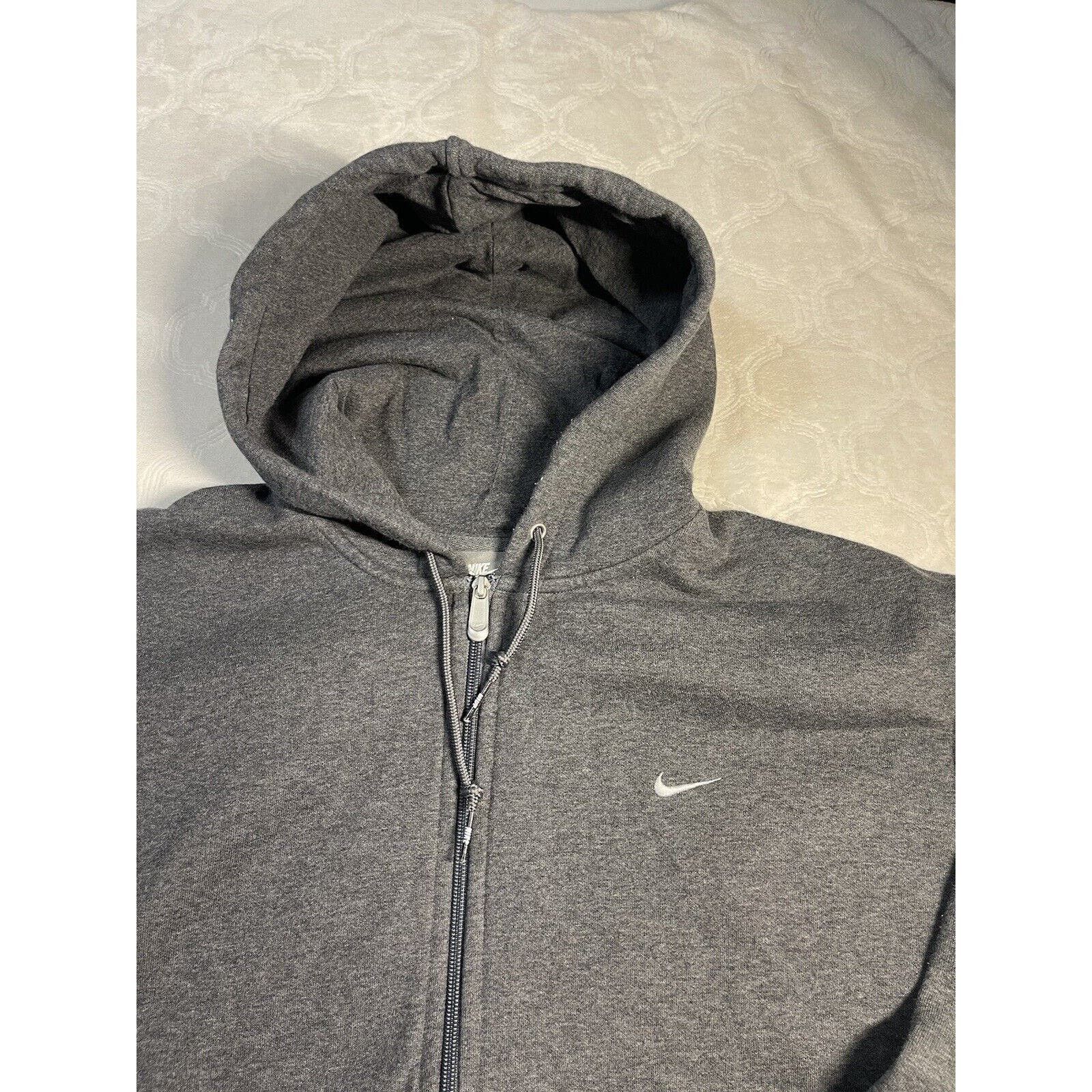 Nike Vintage Nike Fleece Team Nike Full Zip Hoodie Grey XL Size US XL / EU 56 / 4 - 3 Thumbnail