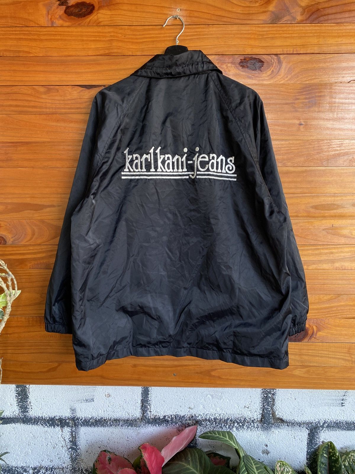Karl Kani Karl Kani Jeans Black Coach Jacket Hip Hop Streetwear Size US L / EU 52-54 / 3 - 8 Thumbnail