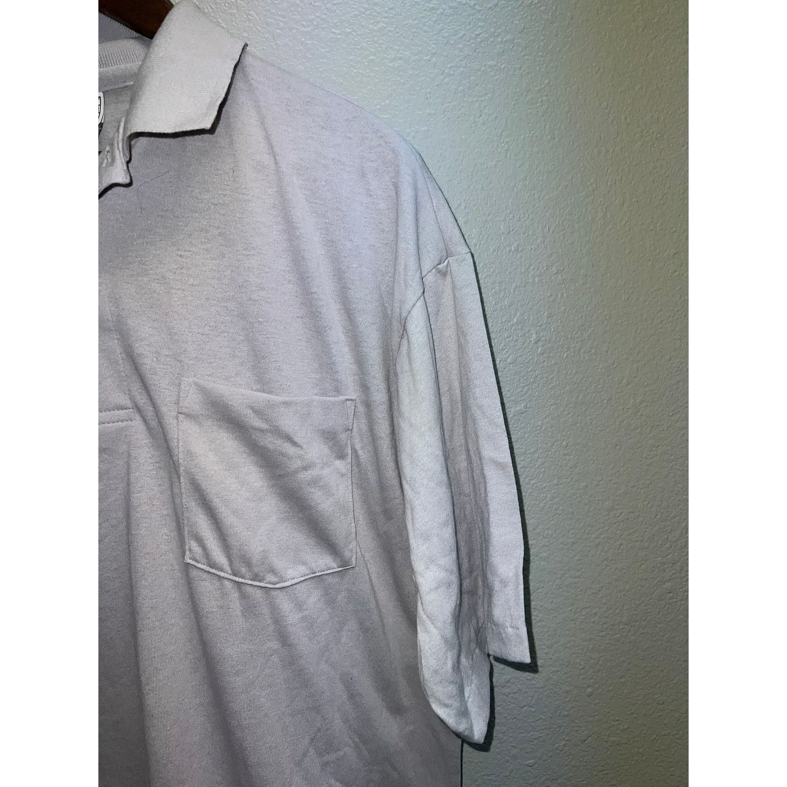 Vintage Vintage Gray Blank Polo Shirt Great American Originals 90s L Size US L / EU 52-54 / 3 - 3 Thumbnail