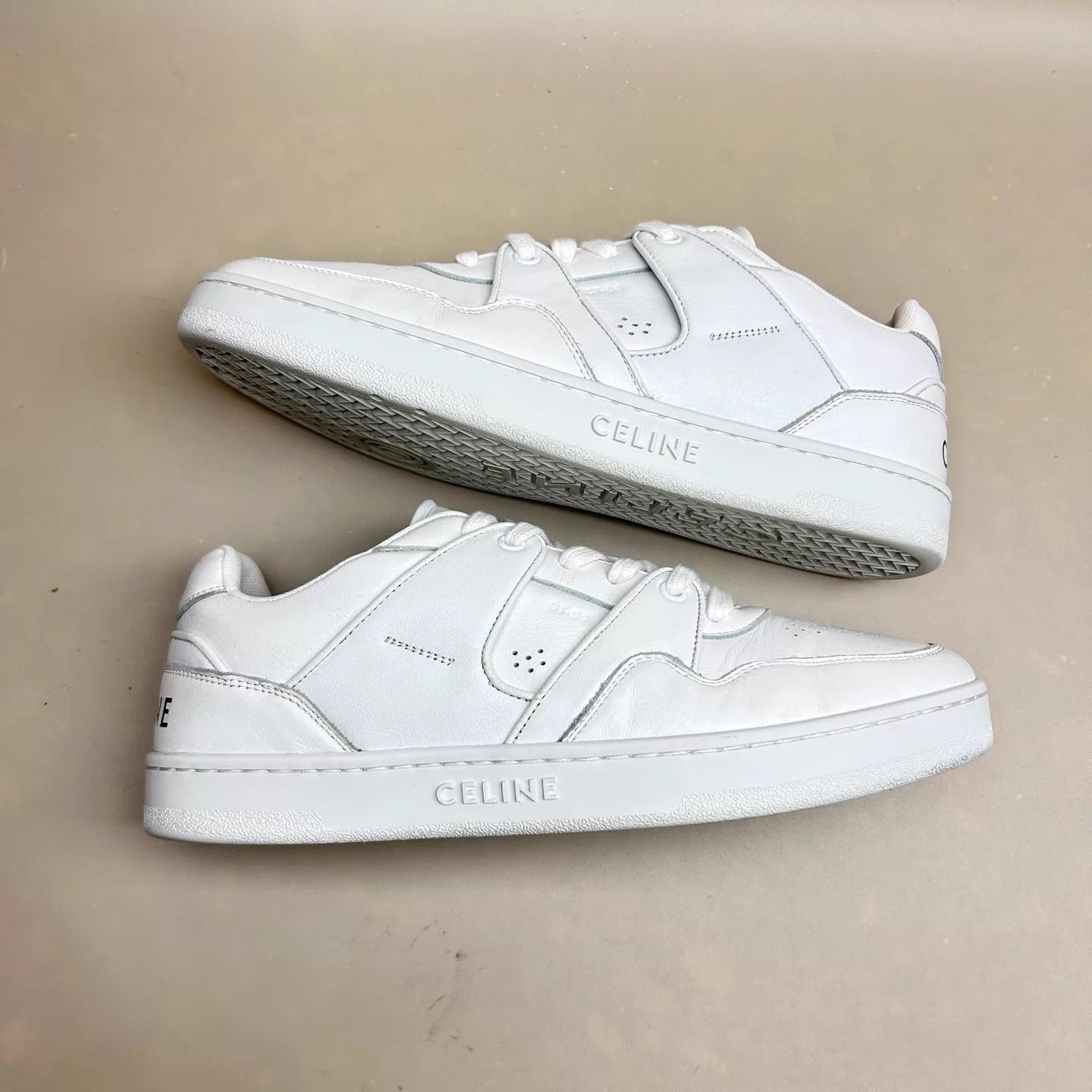 Celine Celine White Logo Lace-Up Sneaker 41 99 New Size US 8 / EU 41 - 6 Thumbnail