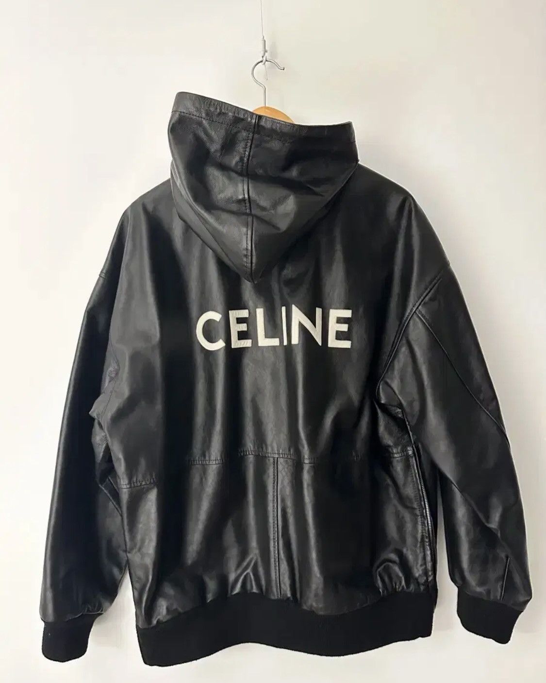 Celine Celine Hoodie Leather Jacket Size US M / EU 48-50 / 2 - 1 Thumbnail