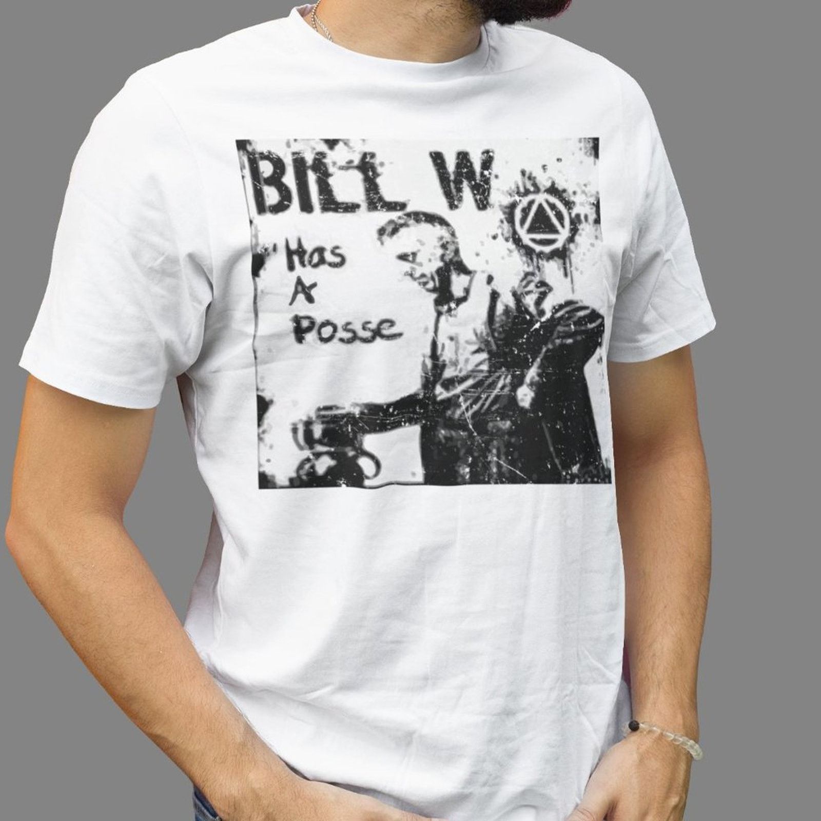 G2000 ALCOHOLICS ANONYMOUS BILL W HAS A POSSE SOBER SHIRT Size US L / EU 52-54 / 3 - 1 Preview