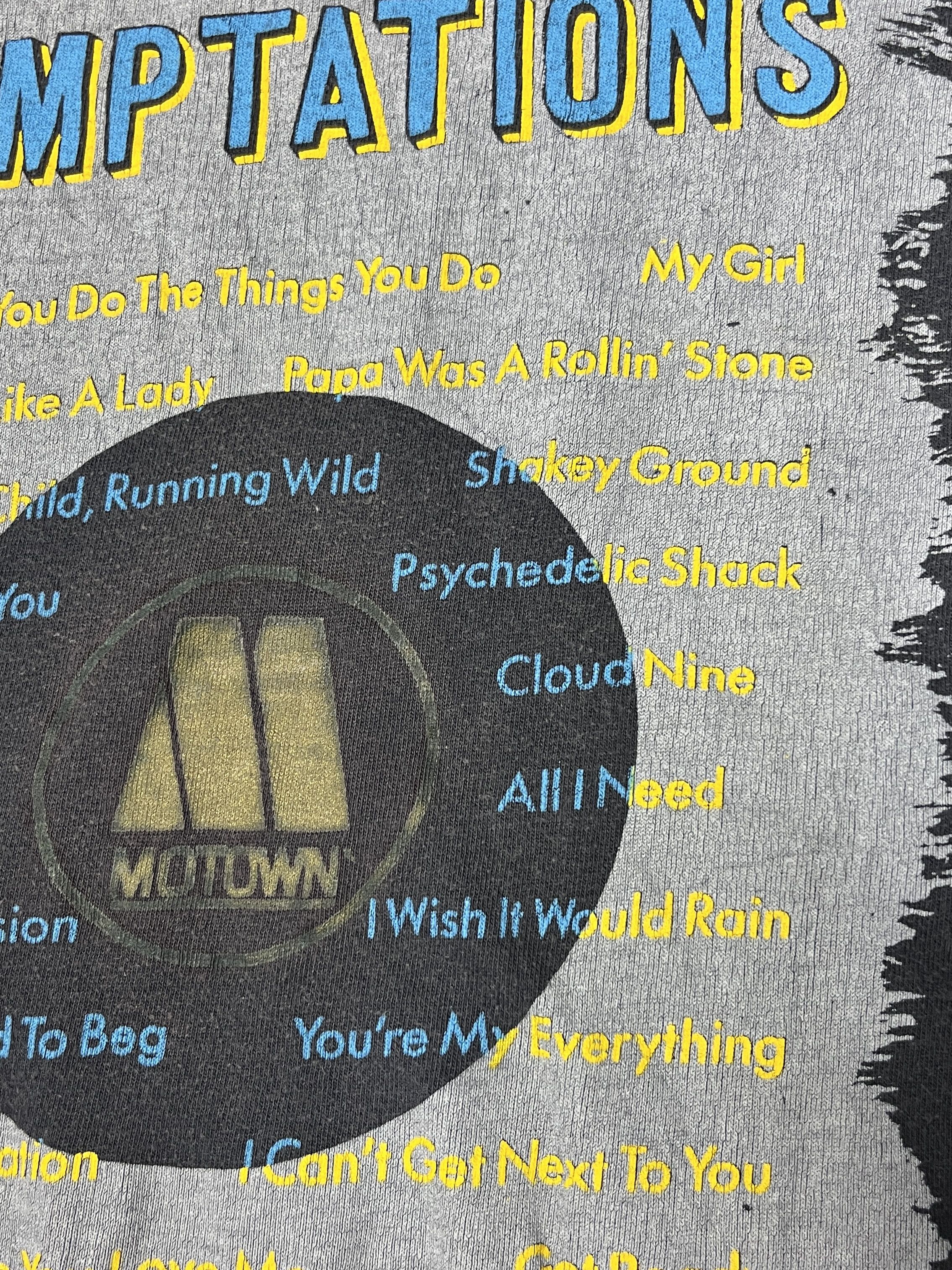 Vintage 1990s THE TEMPTATIONS "MOTOWN" SONGS LIST TEE - № 980 Size US L / EU 52-54 / 3 - 4 Thumbnail
