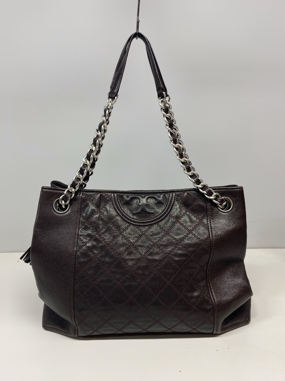 Tory Burch 🔥 TORY BURCH QUILTED CHAIN BAG LEATHER Y2K LUXURY VIBES Size ONE SIZE - 2 Thumbnail