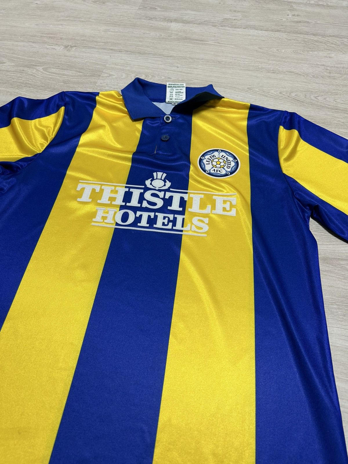 Asics LEEDS UNITED 1993-1994 FOOTBALL SHIRT JERSEY AWAY SCORE DRAW Size US M / EU 48-50 / 2 - 9 Thumbnail