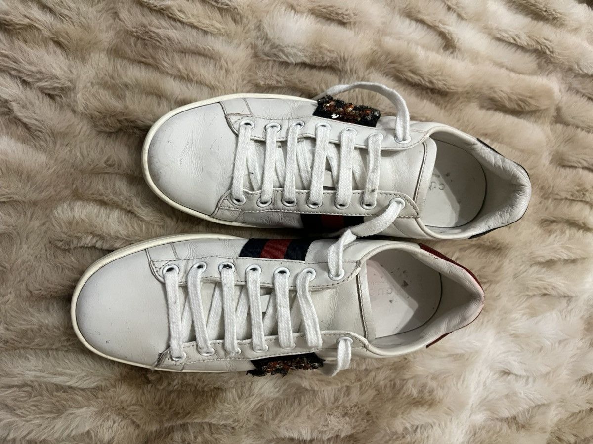 Gucci GUCCI Calfskin Web Studded Feline Ace Size US 6.5 / IT 36.5 - 3 Thumbnail