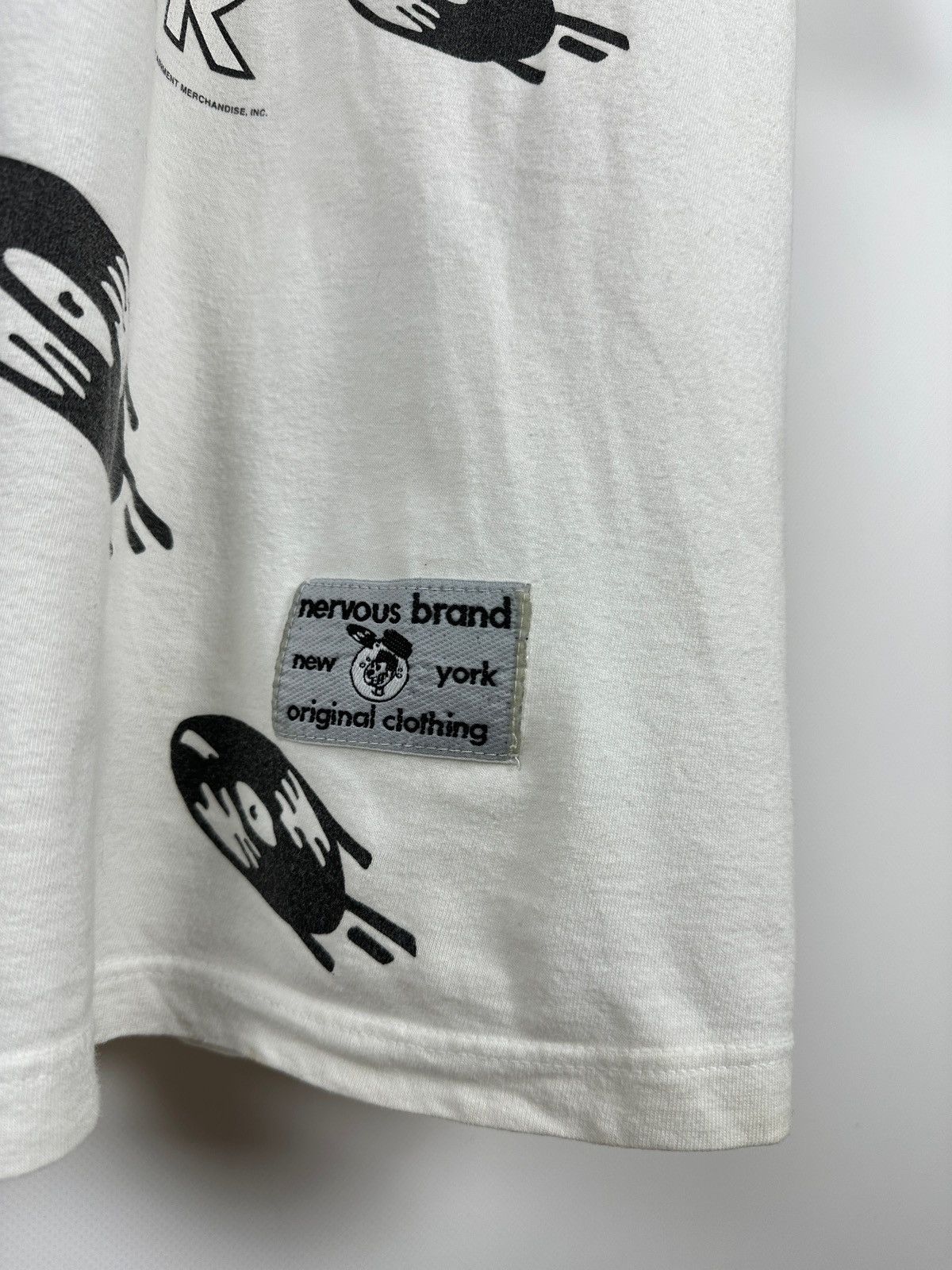 Rap Tees 1995 Vintage Nervous New York Records Rap T-Shirt Size US XL / EU 56 / 4 - 10 Thumbnail