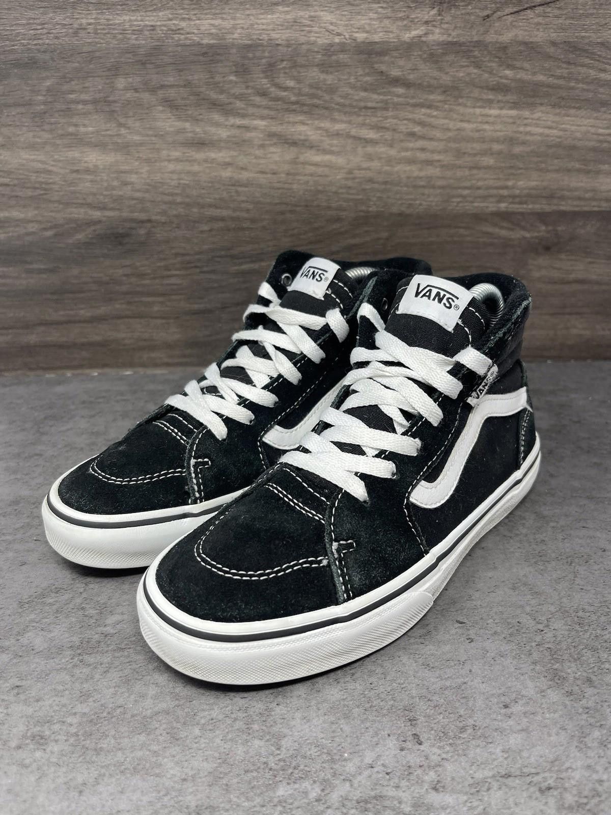 Vans Vans Sk8 Hi Shoes Kids Size 4 Black White Sneakers Size US 5 / EU 37 - 2 Thumbnail