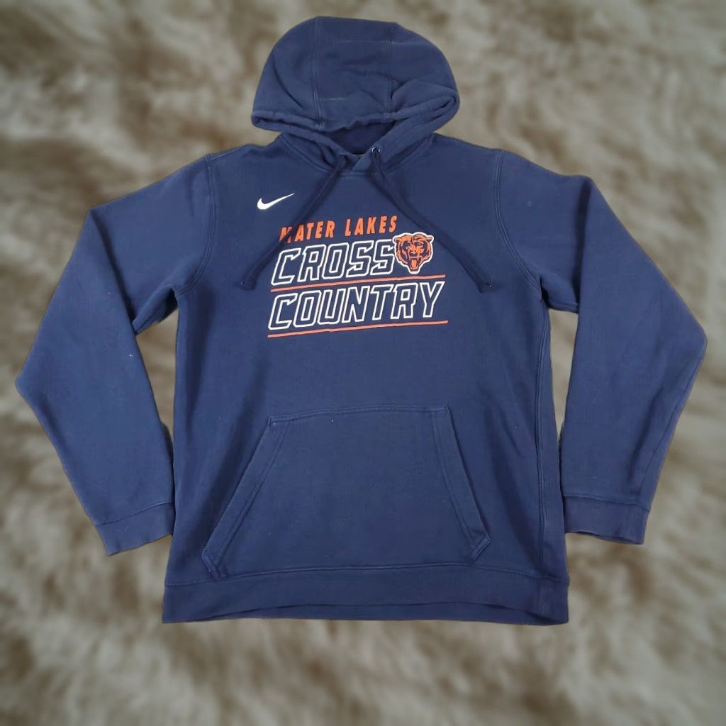 Nike Nike Hoodie Mens Small Blue Pullover Sweatshirt Swoosh Long Sleeve Fleece Size US S / EU 44-46 / 1 - 1 Thumbnail