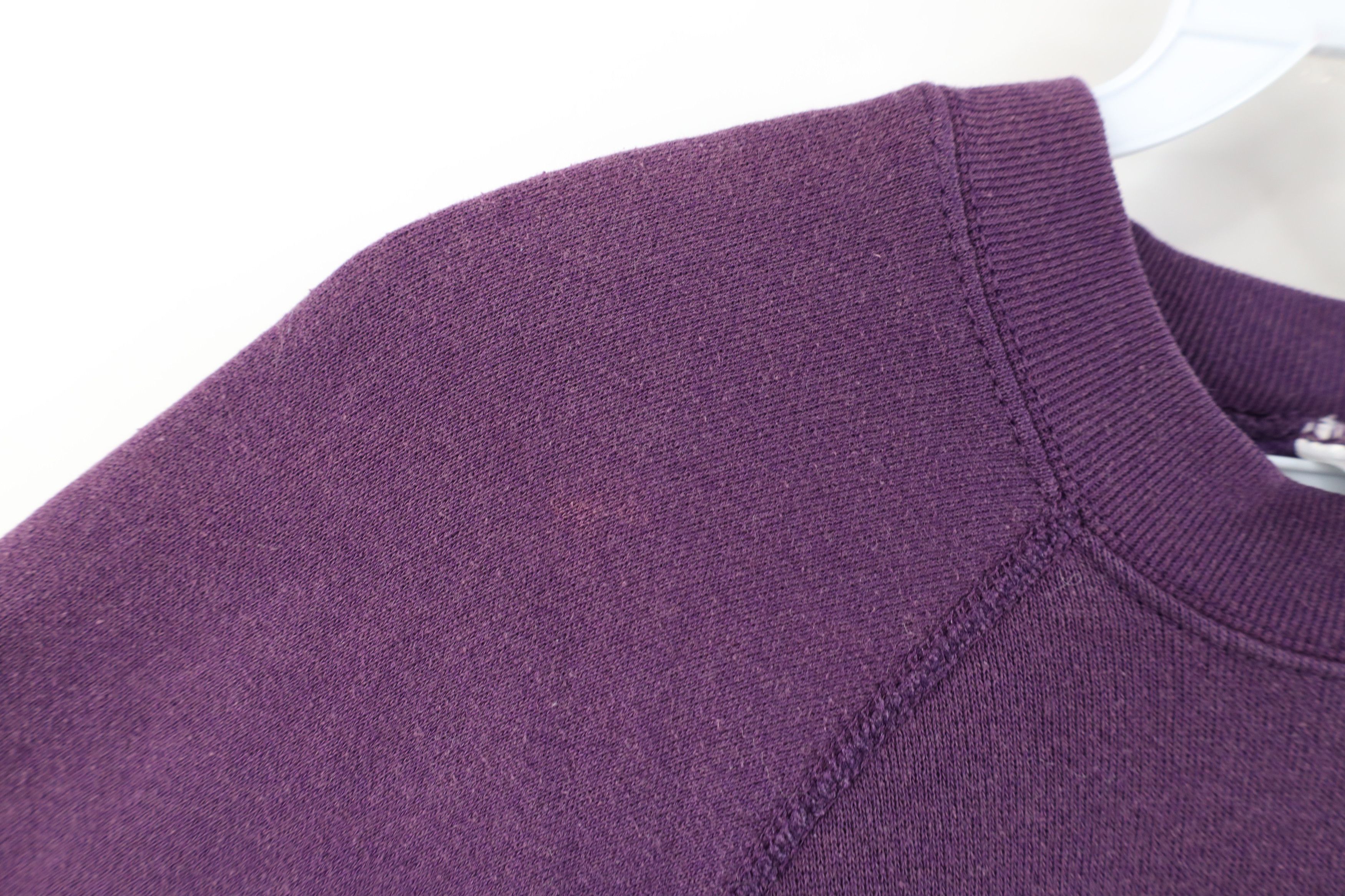 Vintage Vintage 90s Streetwear Blank Crewneck Sweatshirt Purple USA Size M / US 6-8 / IT 42-44 - 5 Thumbnail