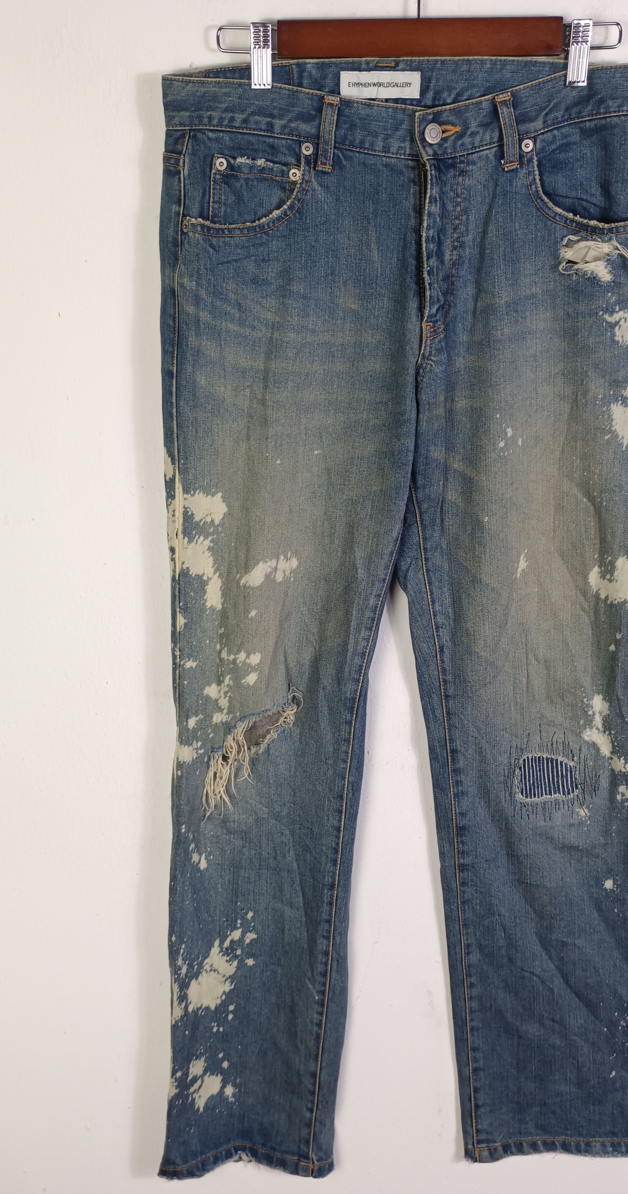 Japanese Brand × Jean × Vintage Vintage💥 Ehyphen World Gallery Mens Distressed Jeans Size US 30 / EU 46 - 4 Thumbnail
