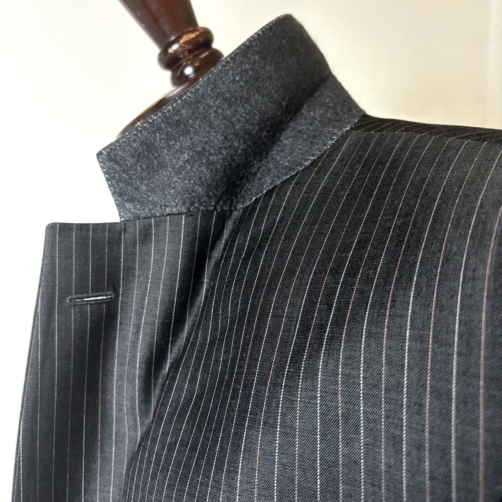 Hugo Boss Hugo Boss Mens Sport Coat Gray Striped Blazer Sz 40R Virgin Size 40R - 6 Thumbnail