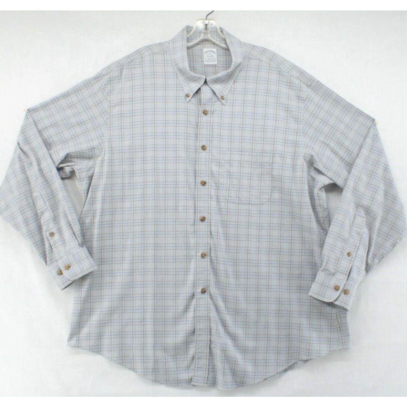 Brooks Brothers VINTAGE Brooks Brothers 1818 Slim Fit Shirt Men 2XL Plaid Gray Blue Long Sleeve Preppy Size US XXL / EU 58 / 5 - 2 Thumbnail