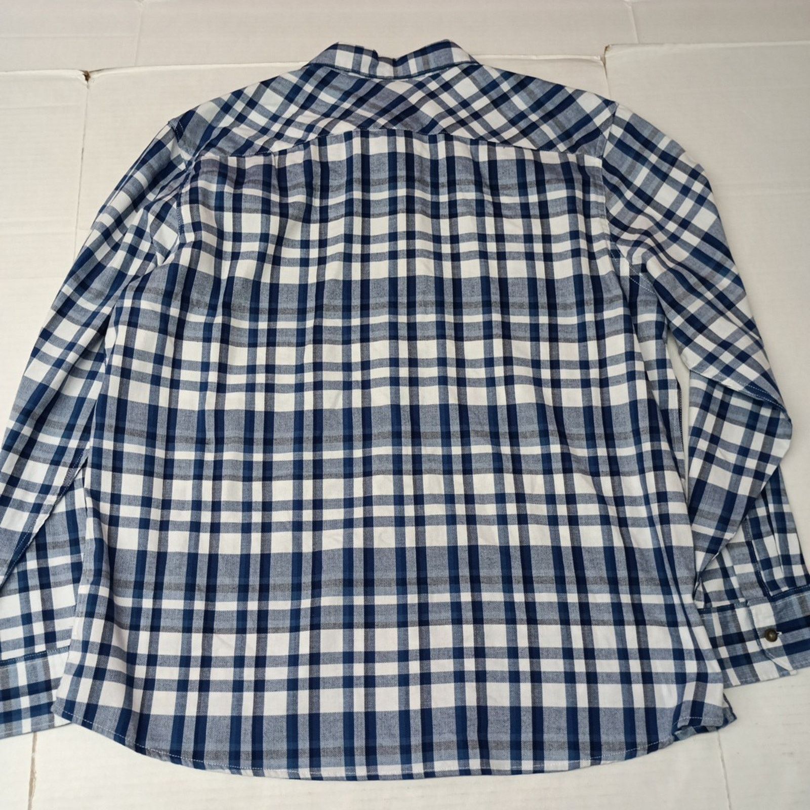 Wrangler Wrangler Cowboy Wash Shirt Men's Size XL Blue White Plaid Size US XL / EU 56 / 4 - 8 Thumbnail