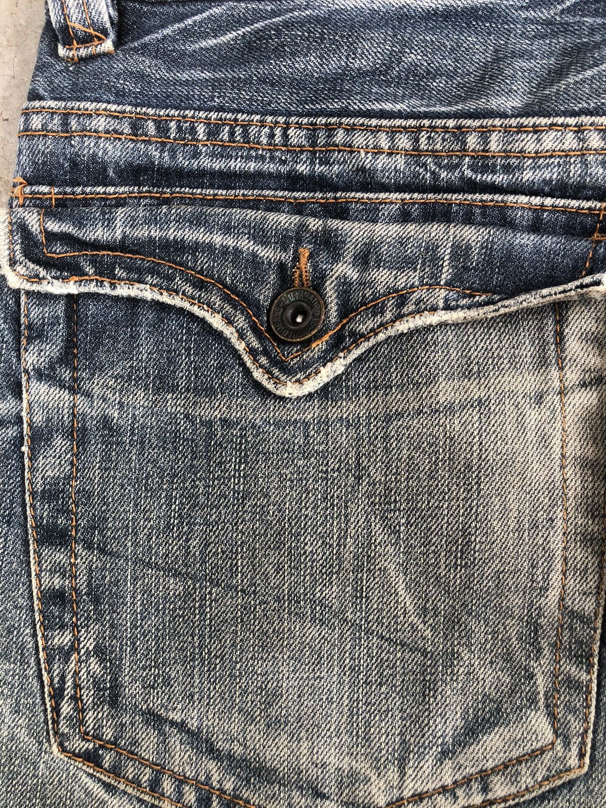 Le Grande Bleu (L.G.B.) Japanese Nylaus Flared Jeans Distressed Jeans Size US 31 - 18 Thumbnail