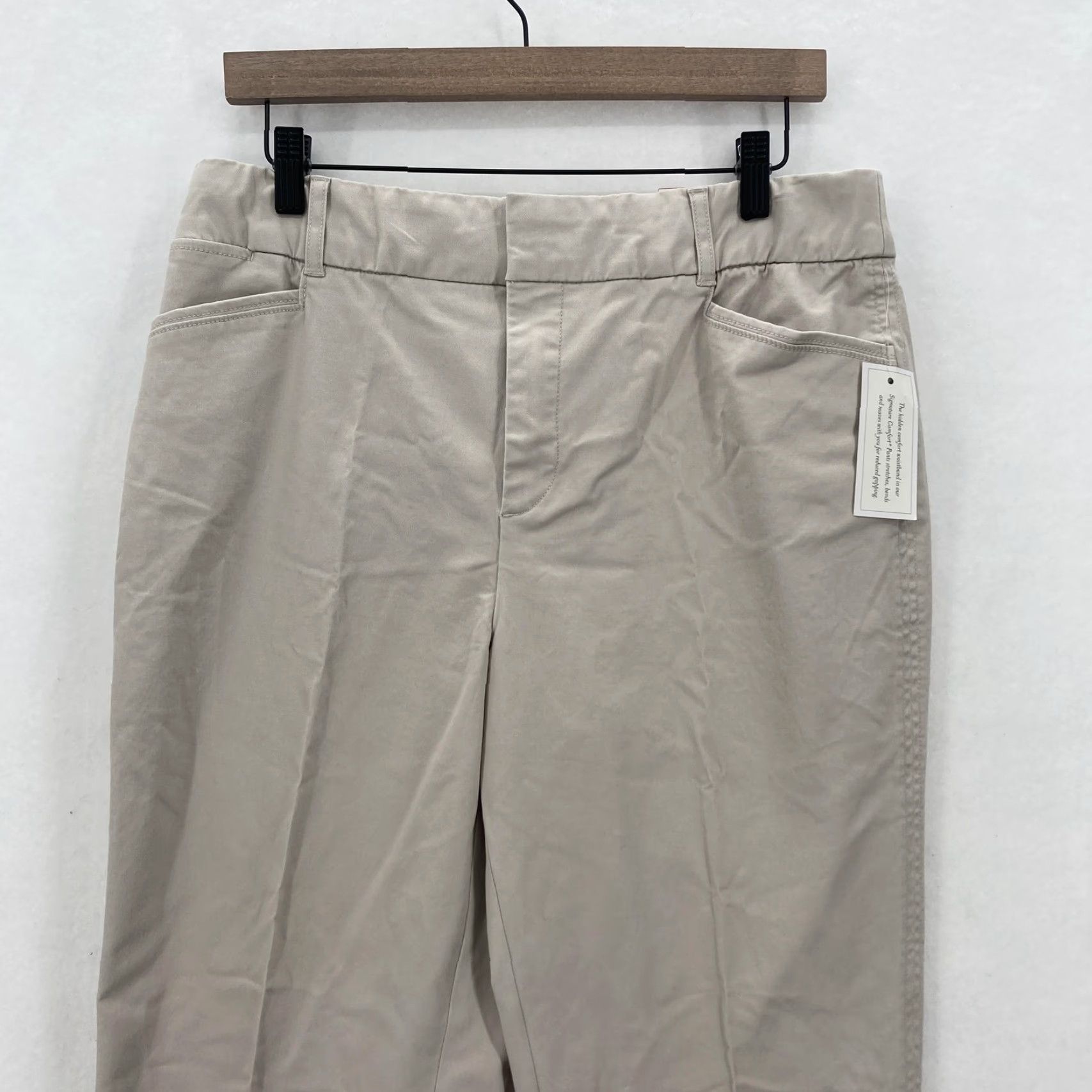 Vintage VINTAGE Christopher & Banks Pants Womens 8 Signature Comfort Straight Leg Beige Stretch Size 30" / US 8 / IT 44 - 2 Thumbnail