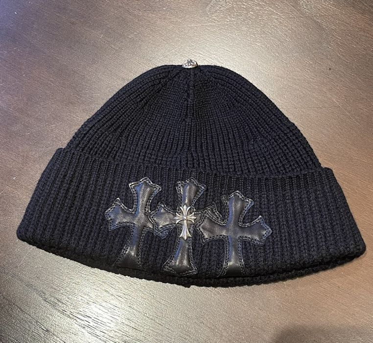 Chrome Hearts Triple Cross Cashmere Cemetery Beanie | Grailed