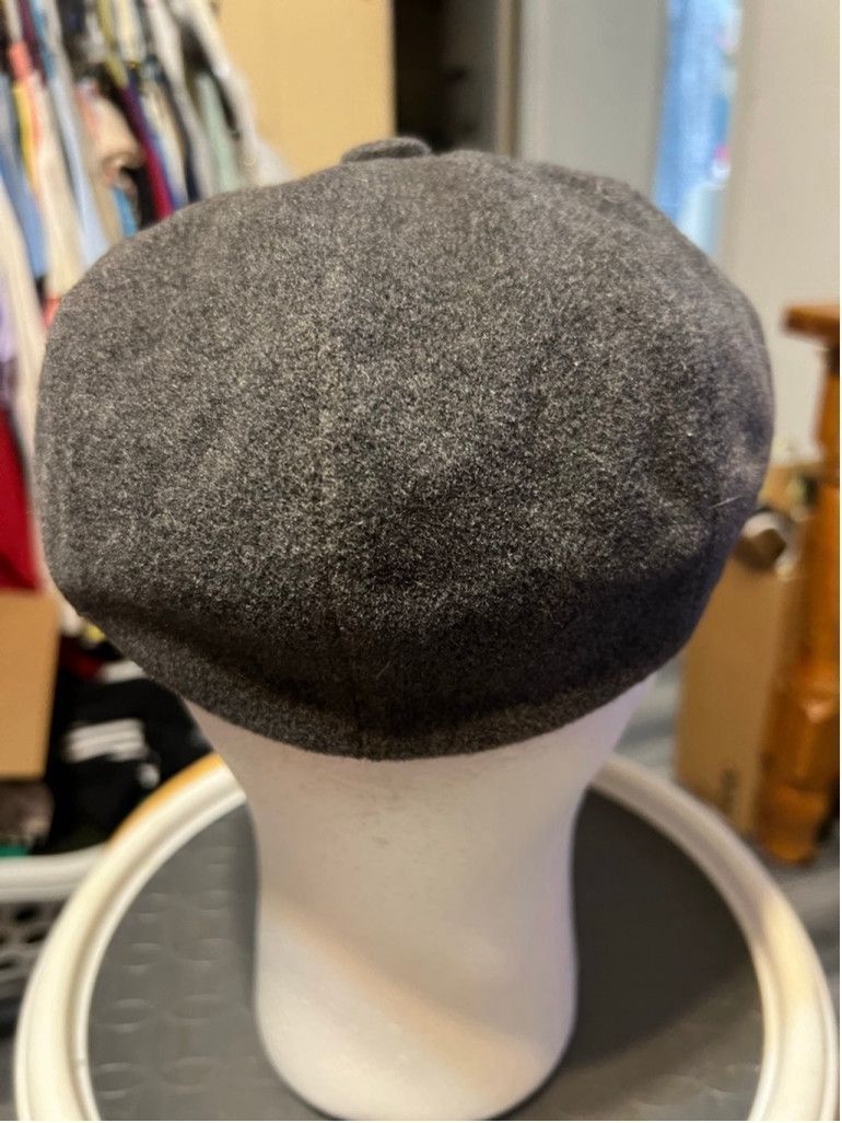 Vintage Vintage Bailey of Hollywood Gray Wool Blend Newsboy Cap Size 30 - 4 Thumbnail
