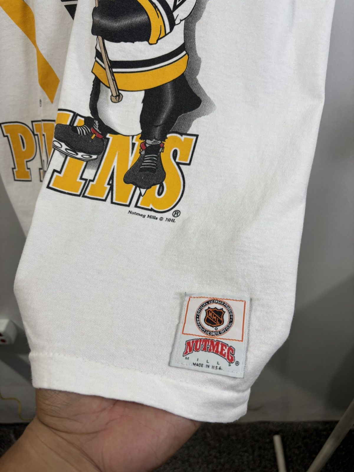 NHL × Vintage Vintage Pittsburgh Penguins NHL Tshirt Size US L / EU 52-54 / 3 - 3 Thumbnail