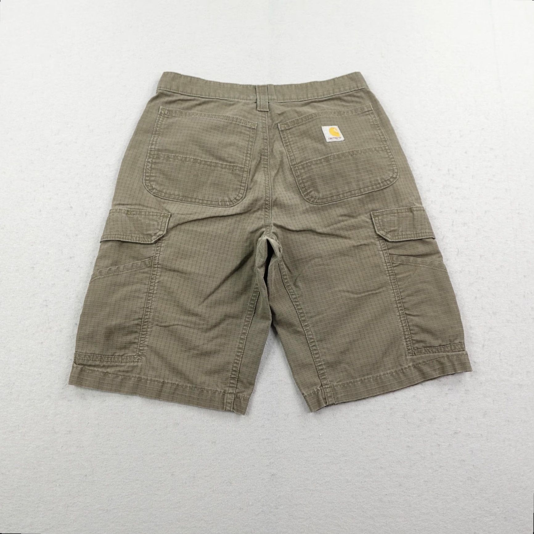 Carhartt VINTAGE not applicable; create title: Carhartt Shorts Mens 30 Green Force Relaxed Fit Ripstop Cargo Work Heavy Duty Casual Outdoor Size US 30 / EU 46 - 5 Thumbnail