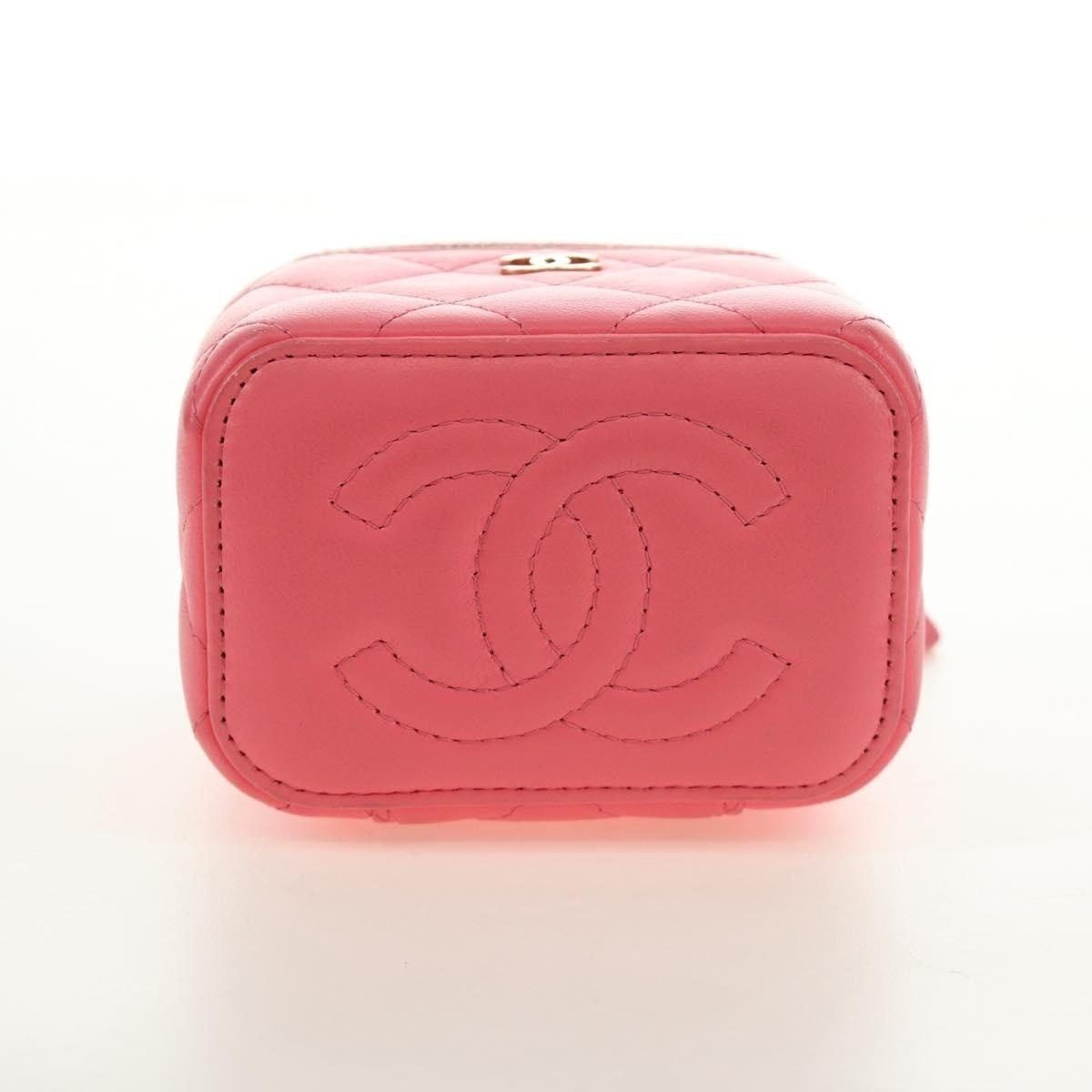 Chanel Chanel Lambskin Leather Chain Vanity Shoulder Bag Pink Size ONE SIZE - 6 Thumbnail