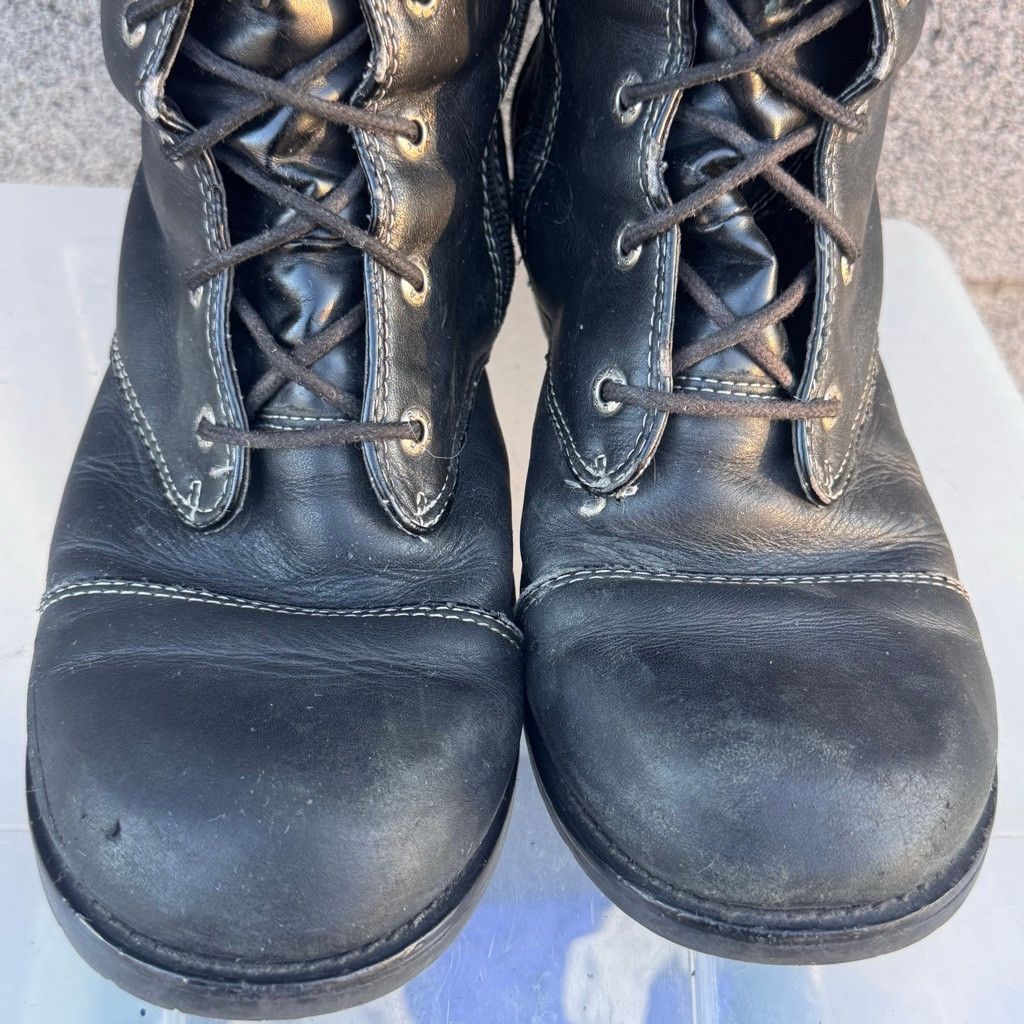 Harley Davidson Harley-Davidson Lace Up Black motorcycle Riding Boots 8.5 Size US 8.5 / IT 38.5 - 5 Thumbnail