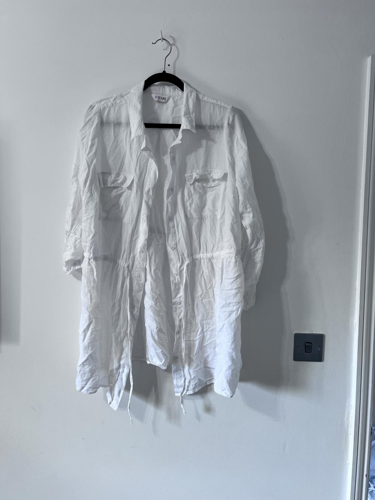 Other Yours White Button Front Lightweight Shirt Jacket – Size 20 Size XXL / US 16-18 / IT 52-54 - 2 Thumbnail