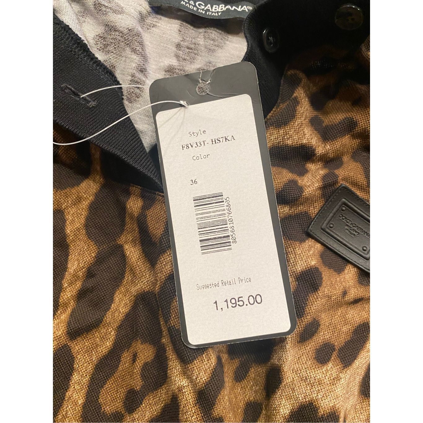 Dolce & Gabbana Dolce & Gabbana Short Sleeve Polo Top in Leopard Size 36 (US 4) Size S / US 4 / IT 40 - 12 Thumbnail