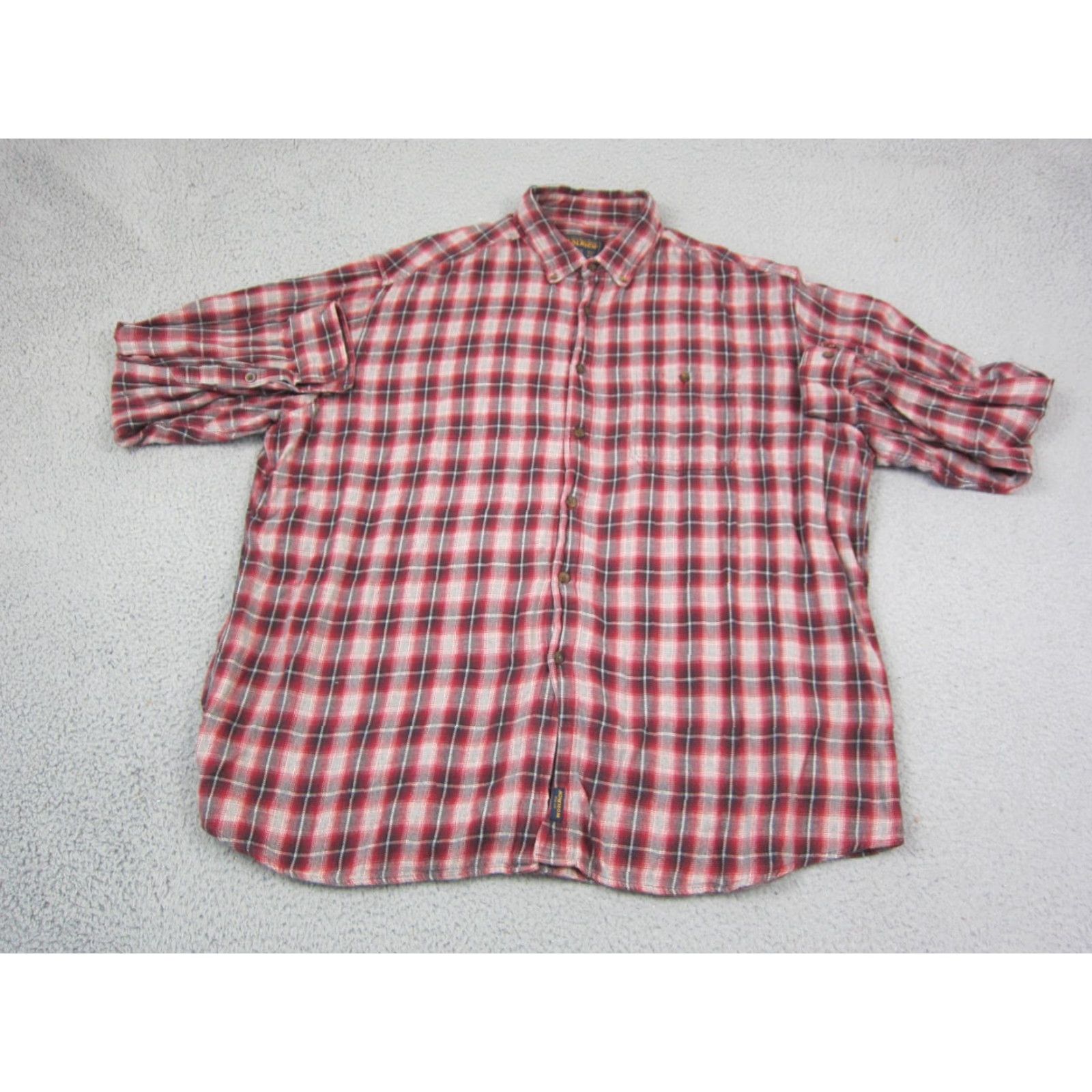 Vintage VINTAGE Woolrich Shirt Mens XL Red Plaid Button-Down Woolrich Shirted? Size US XL / EU 56 / 4 - 2 Thumbnail