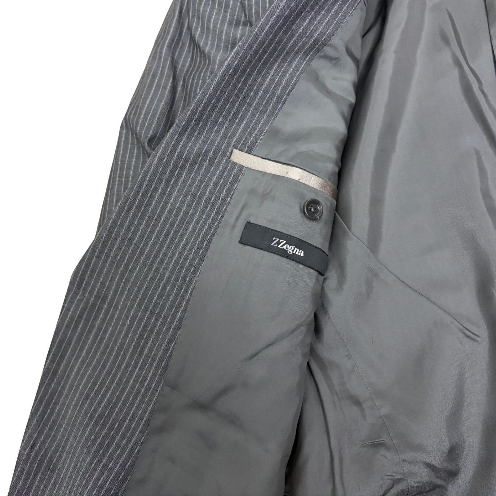 Z Zegna $4,000 ZEGNA Blazer Luxury Striped Business Coat Jacket 40R Size 40R - 3 Thumbnail