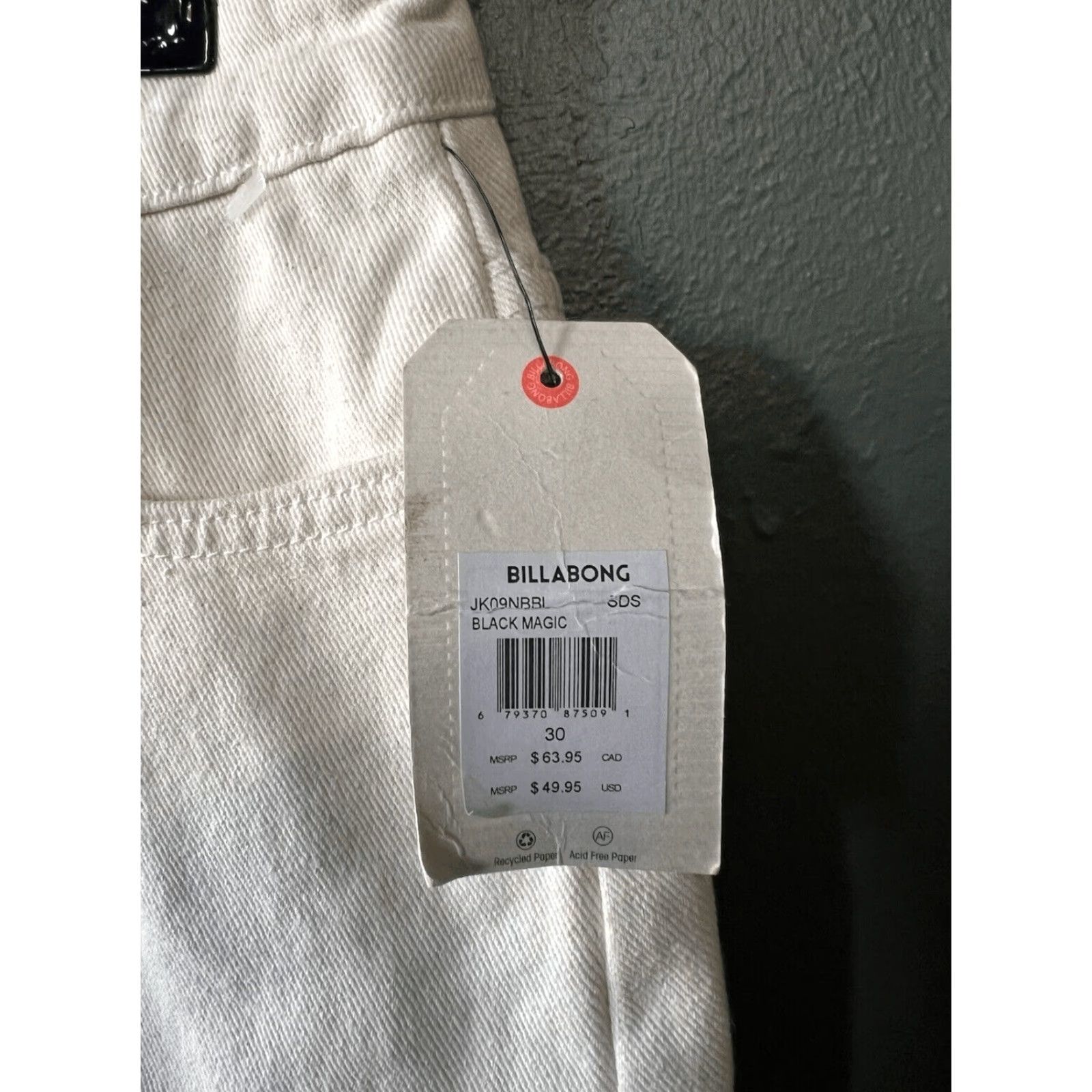 Billabong VINTAGE Billabong Womens Black Ivory Denim Skirt Size 30 NWT Size 30" / US 8 / IT 44 - 3 Thumbnail