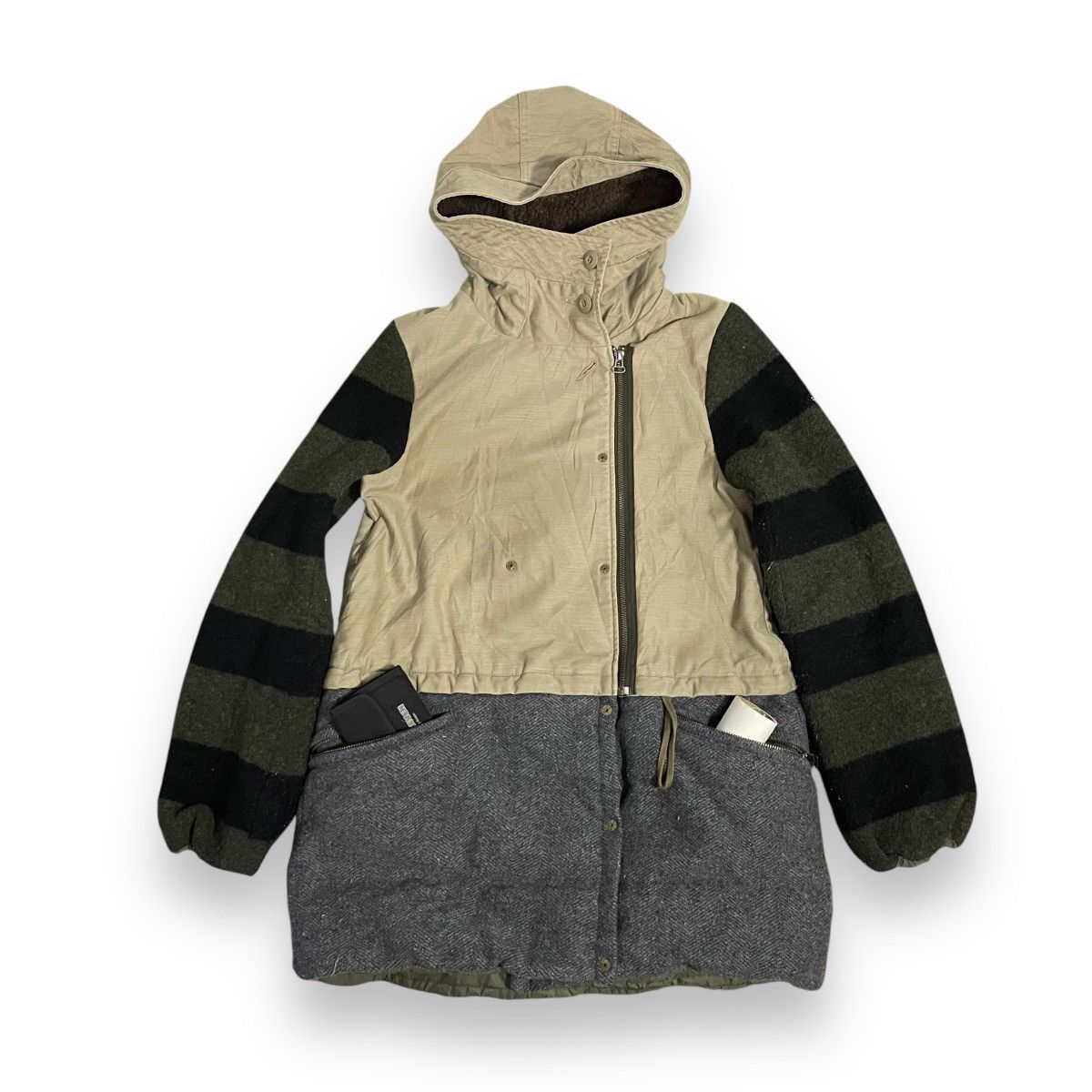 Blanc Noir BLANC MULTICOLOR WOOL + COTTON HOODIE JACKET Size US M / EU 48-50 / 2 - 1 Thumbnail