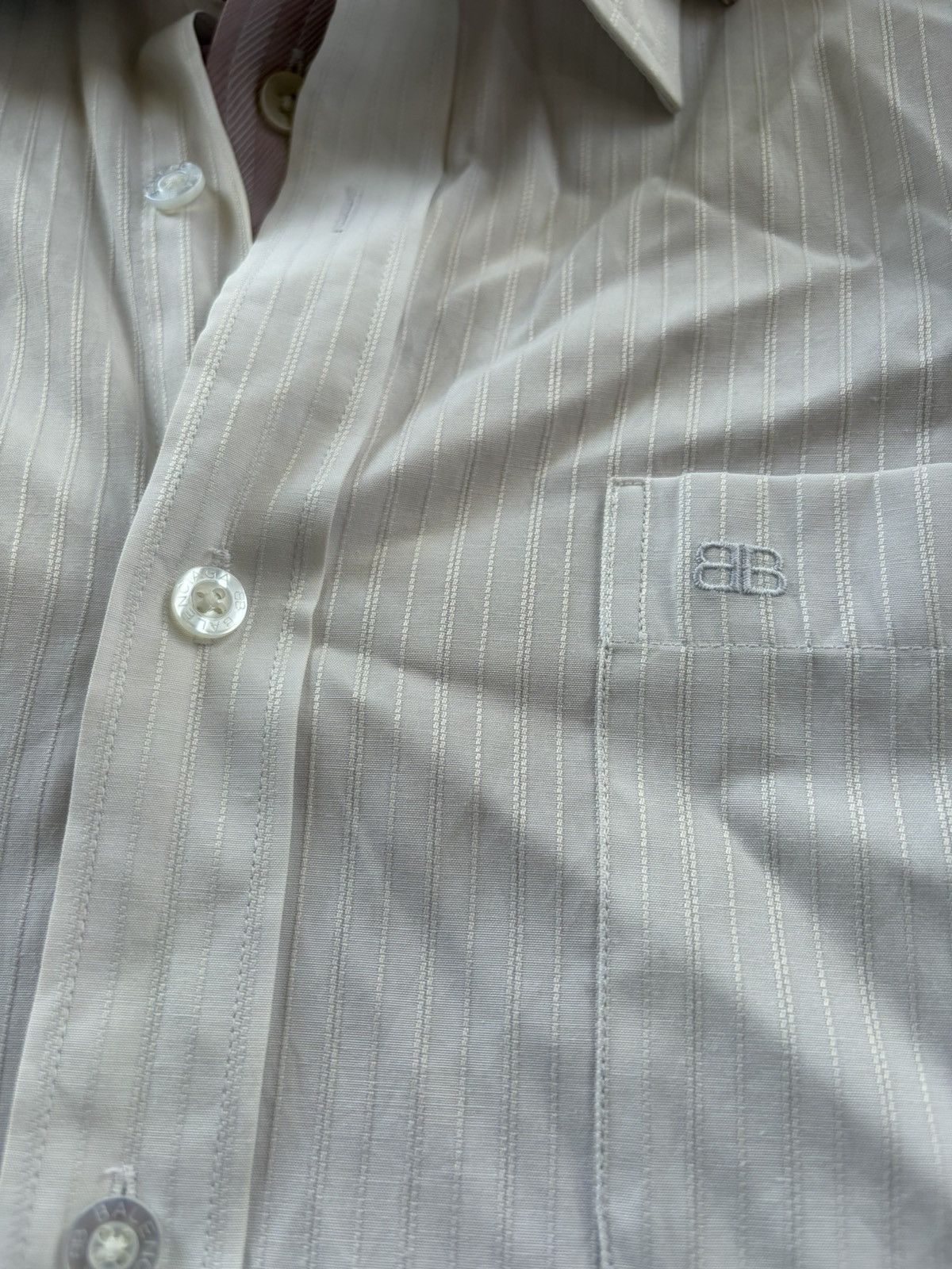 Balenciaga Balenciaga double layered vintage shirt button Size US L / EU 52-54 / 3 - 4 Thumbnail