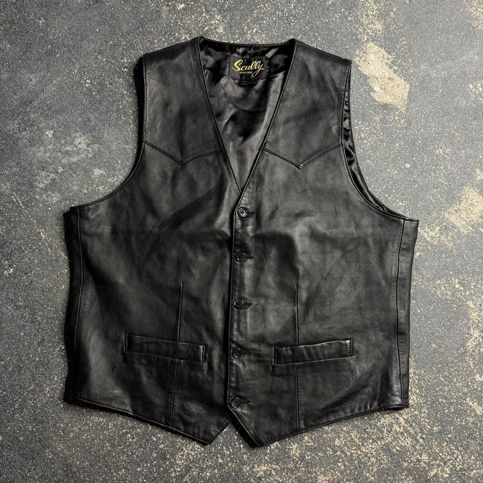 Scully Vintage Scully Black Leather Vest Size US M / EU 48-50 / 2 - 1 Thumbnail