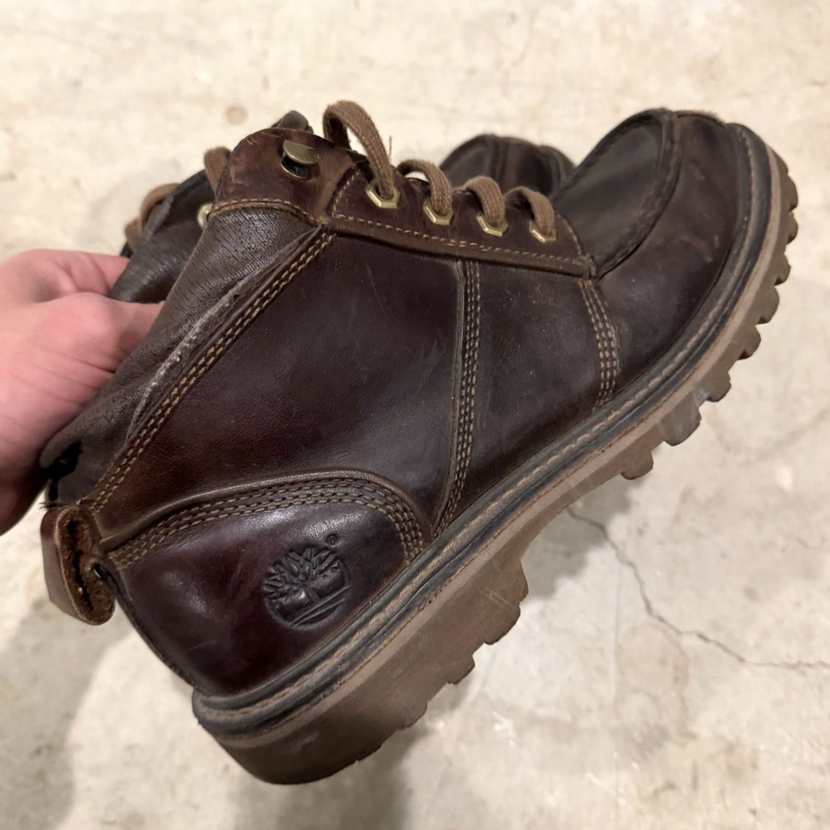 Timberland Timberland Boots Chukka Lace Up Moc Toe Leather Brown 21086 Size 11 M Mens Boots Size US 11 / EU 44 - 5 Thumbnail