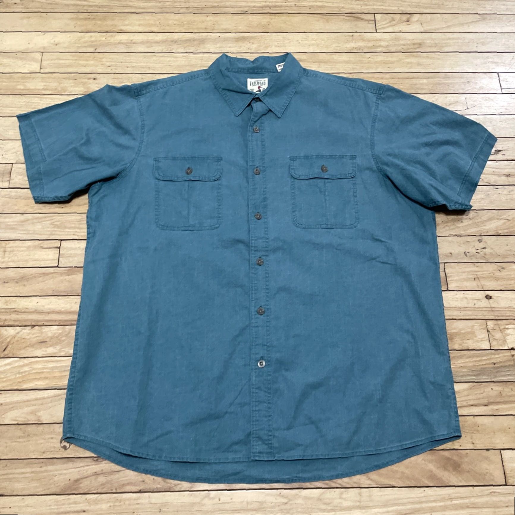 Altea VINTAGE RedHead Shirt Men 2XL Teal Outdoor Military Pockets Fishing Twill Button Up XXL Size US XXL / EU 58 / 5 - 3 Thumbnail