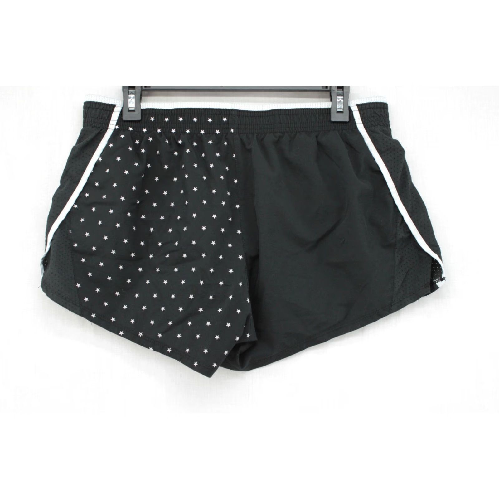 Nike Nike Dri Fit Running Shorts Women's Black White Stars Lined Drawstring Large Size 36" / US 14 / IT 50 - 2 Thumbnail