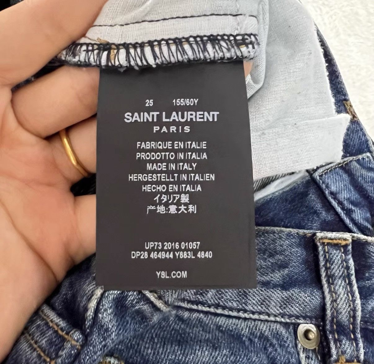 Saint Laurent Paris Saint Laurent Sequin Jeans J41 Size 25" / US 0 / IT 36 - 5 Thumbnail