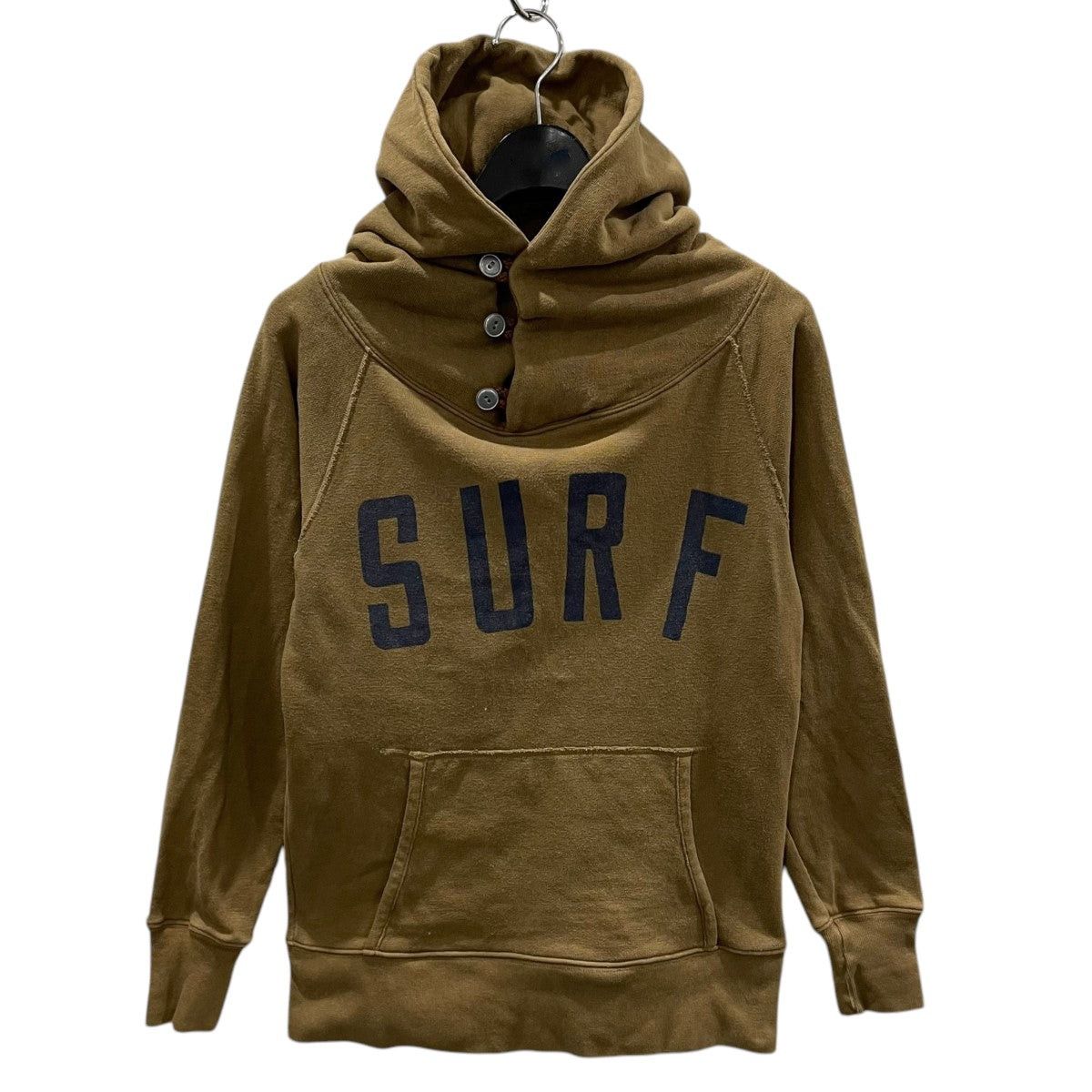 Kapital Raglan "SURF" Distressed Button Up Hoodie Size S / US 4 / IT 40 - 1 Thumbnail