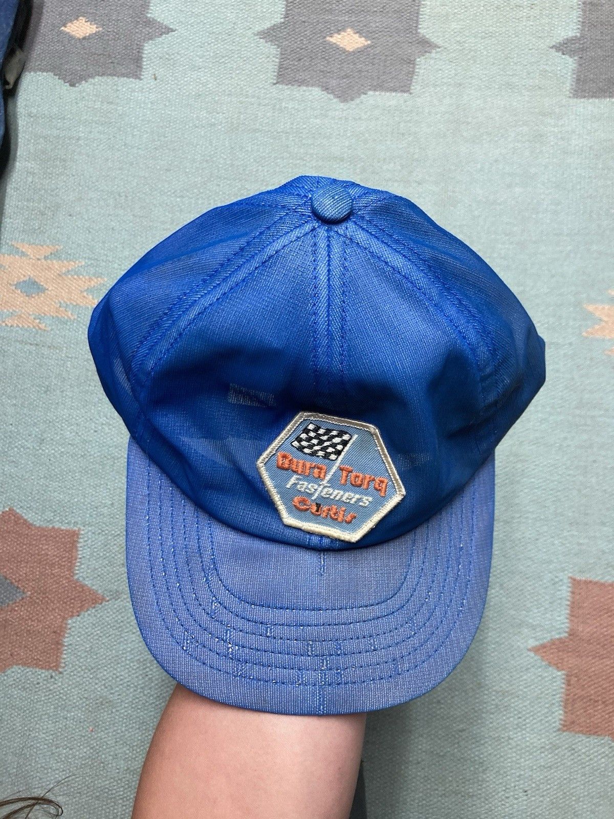 Ford × Vintage snapback hat dura torq fasteners Curtis Ford car blue USA Size ONE SIZE - 3 Thumbnail