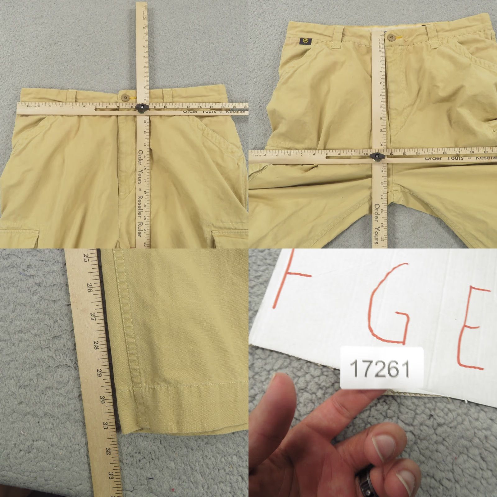 Nautica VINTAGE Nautica Baggy Cargo Pants Mens 36 Wide-Leg Casual 5-Pocket Beige Cotton 90s Grunge Military Paratrooper Men Size US 36 / EU 52 - 9 Thumbnail