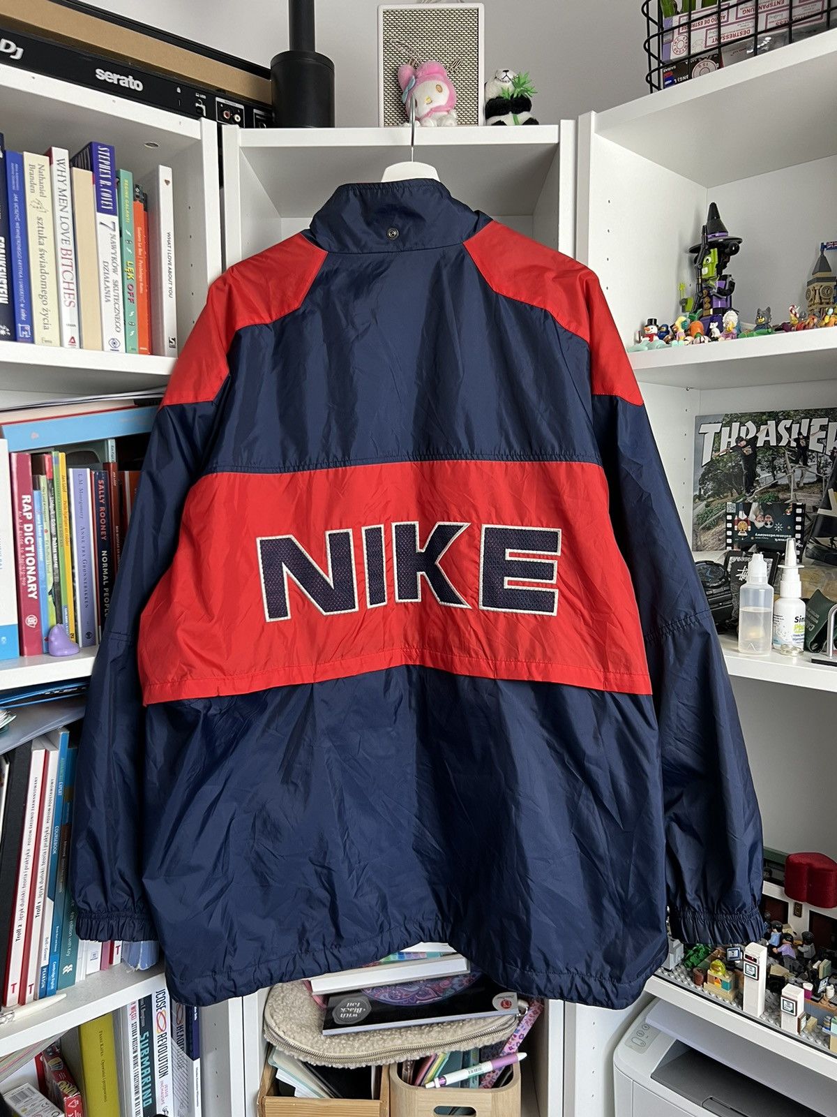 Nike × Vintage Vintage 90s Nike big logo lightweight windbreaker jacket y2k Size US XL / EU 56 / 4 - 1 Thumbnail