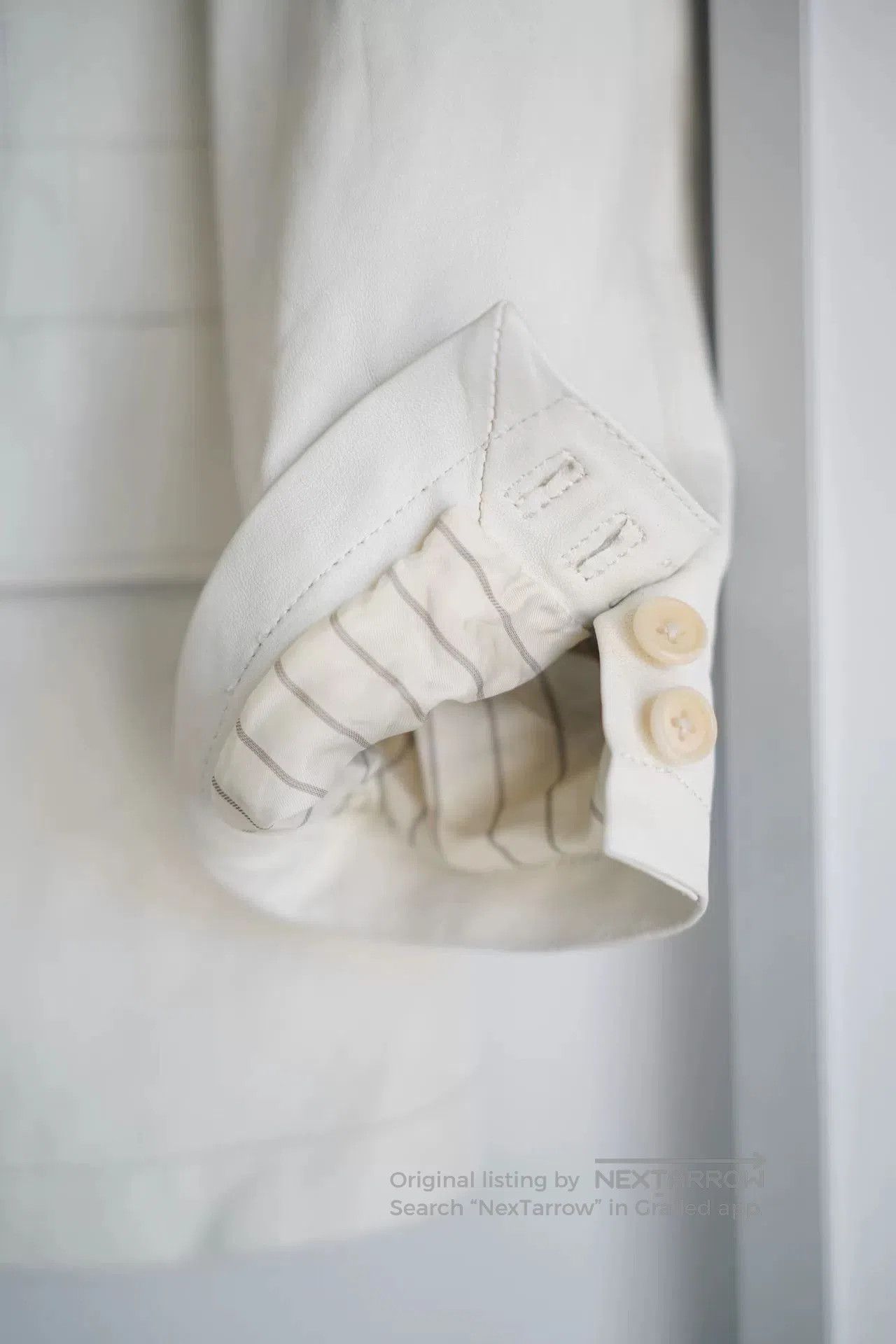 Yohji Yamamoto Yohji Yamamoto White Leather Suit Jacket. Size US S / EU 44-46 / 1 - 5 Thumbnail