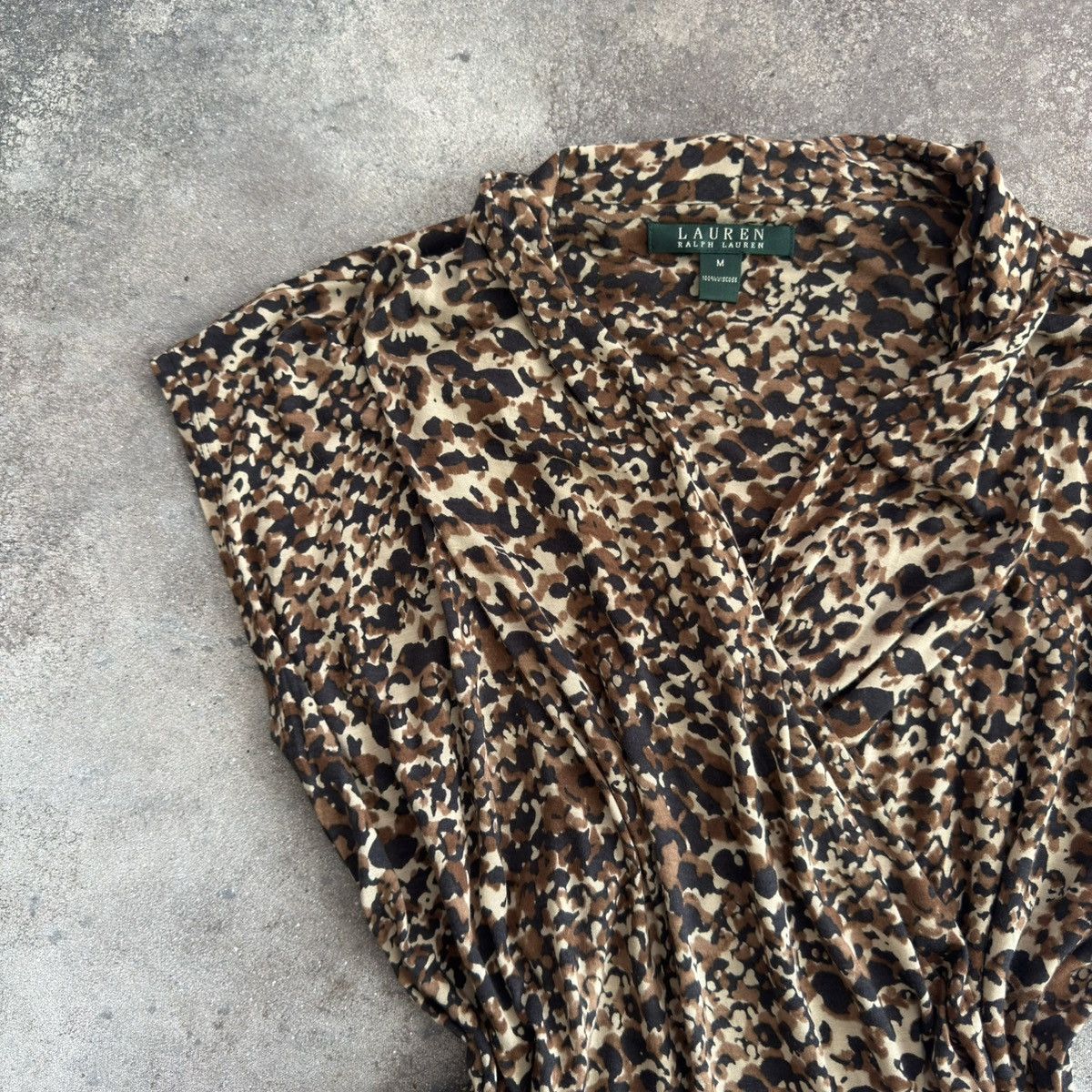 RRL Ralph Lauren × Ralph Lauren × Vintage Lauren Ralph Lauren Vintage Leopard Printed Boho Blouse Size M / US 6-8 / IT 42-44 - 3 Thumbnail
