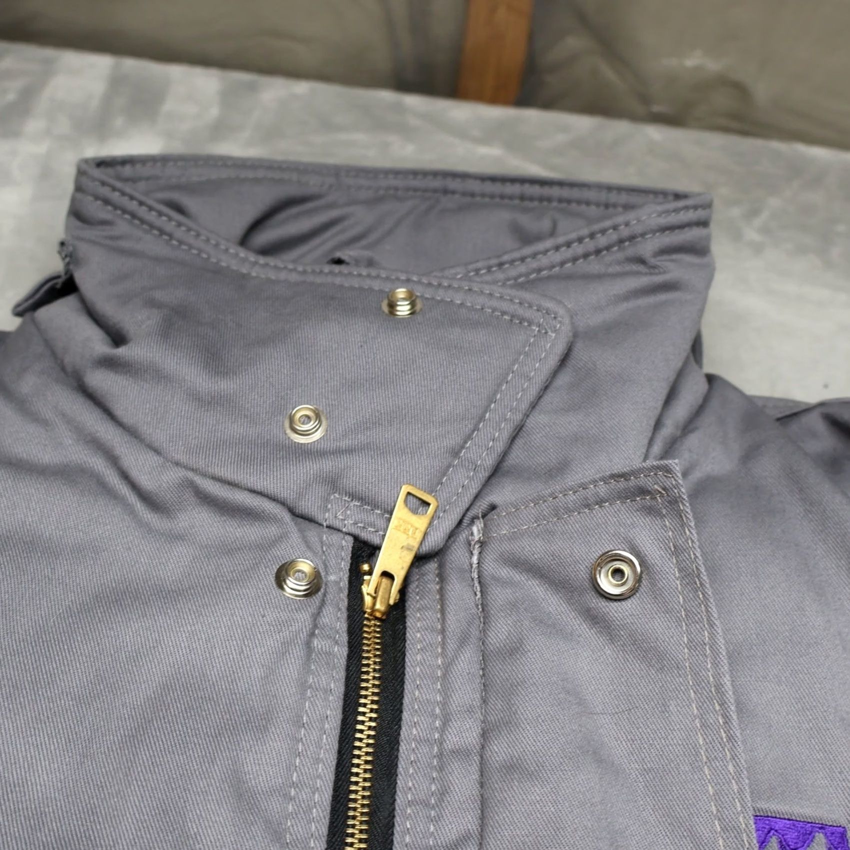 Vintage Bulwark FR Bomber Jacket Men L Gray Westex Flame Resistant Cotton Nylon Blend Utility Jacket Size US L / EU 52-54 / 3 - 7 Thumbnail