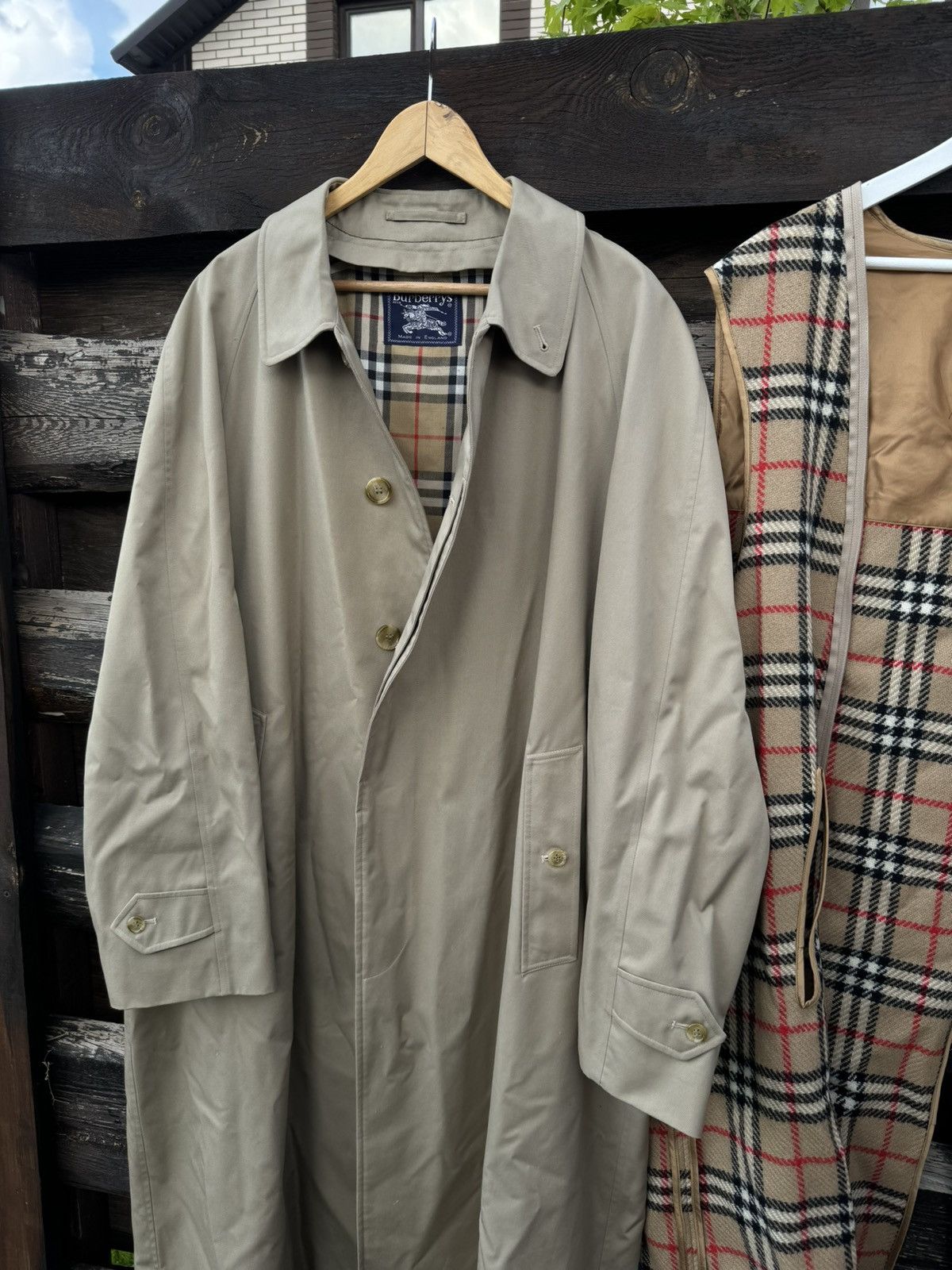 Burberry × Vintage Burberry beige long trench coat with lining vintage Size US L / EU 52-54 / 3 - 3 Thumbnail